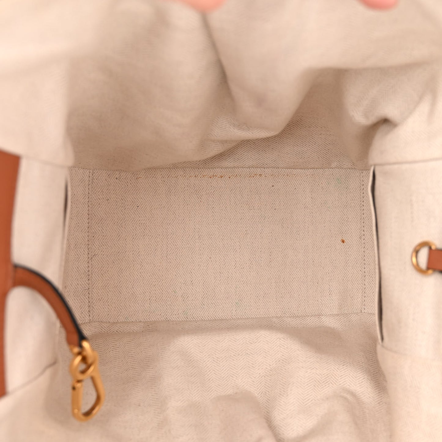 Calfskin Denim Small Hammock Shoulder Bag Blue Tan