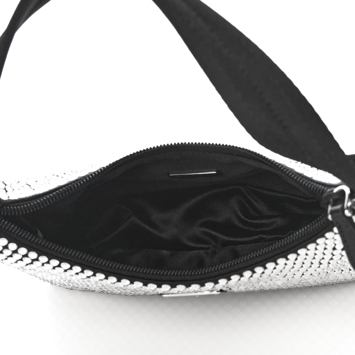 Satin Crystal Mini Re-Edition 2000 Bag Cristal