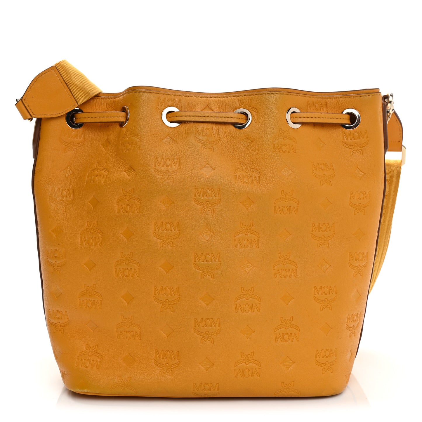 Calfskin Ottomar Monogram Small Essential Bucket Golden Mango