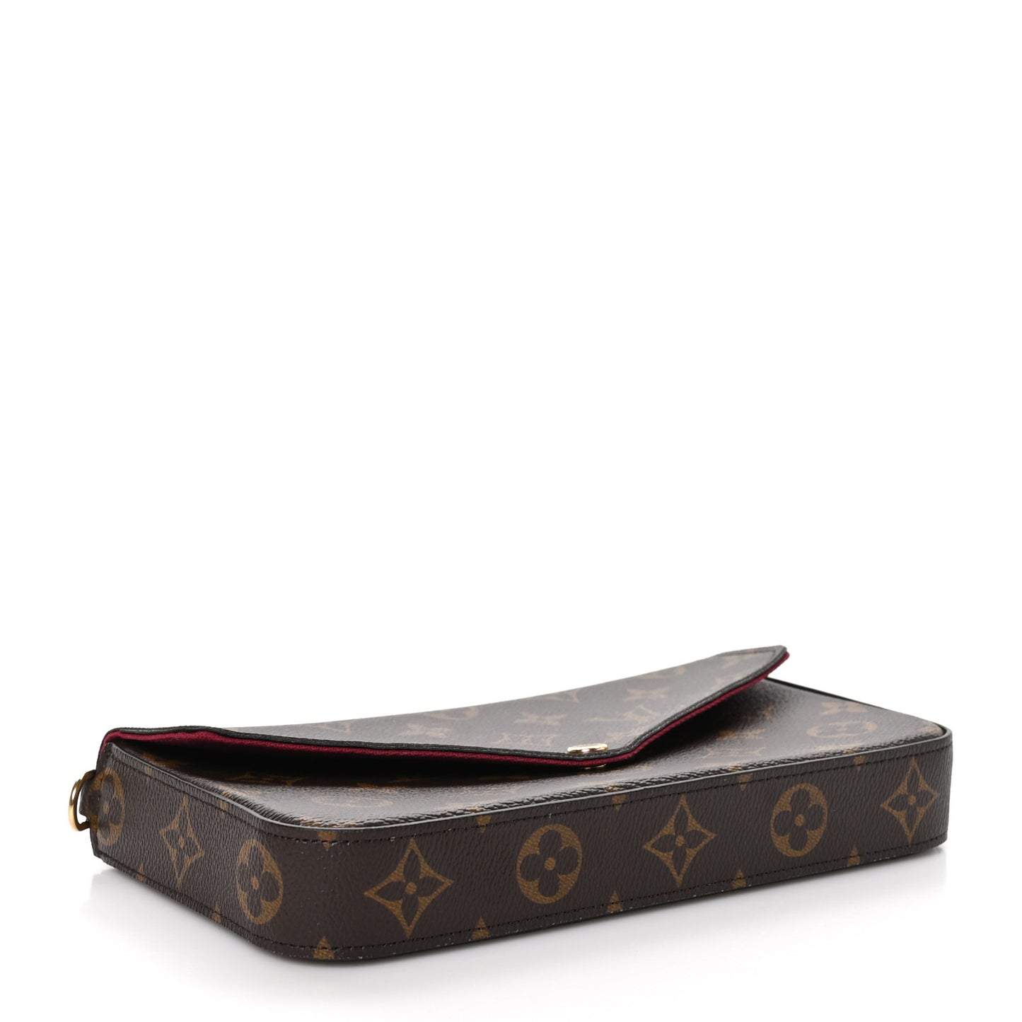 Monogram Pochette Felicie Chain Wallet Fuchsia
