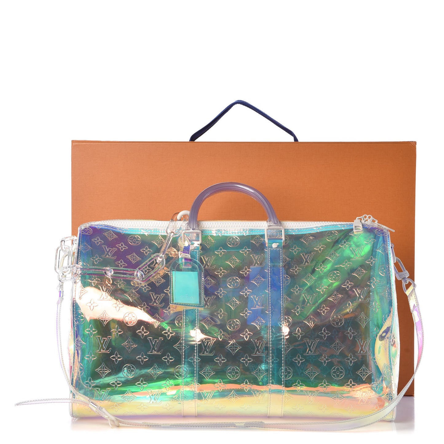 PVC Monogram Keepall Bandouliere 50 Iridescent Prism
