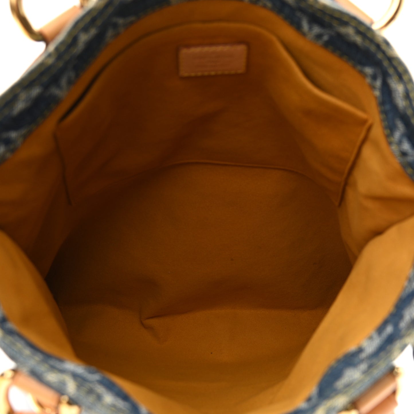 Monogram Denim Sac Plat Blue