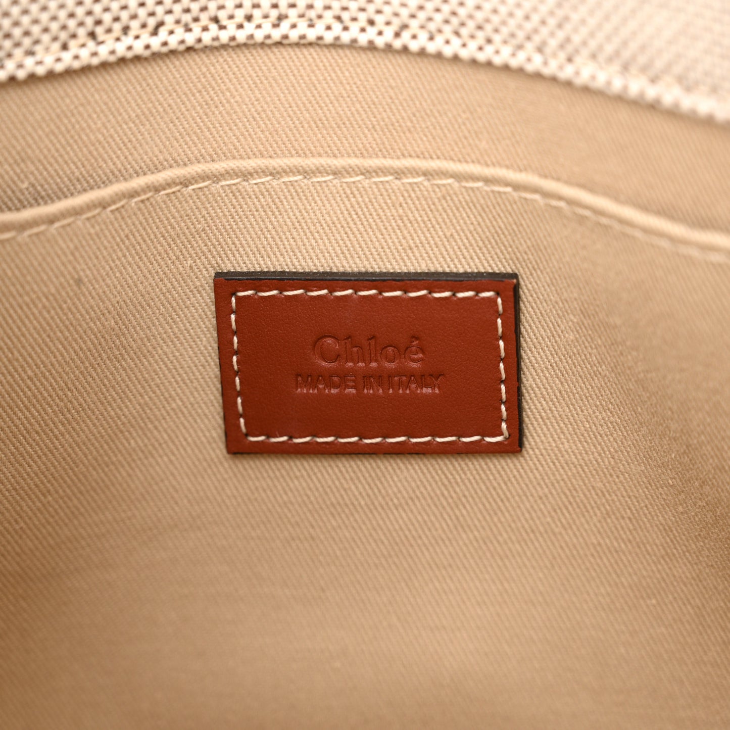 Cotton Calfskin Small Woody Ribbon Tote With Strap White Brown