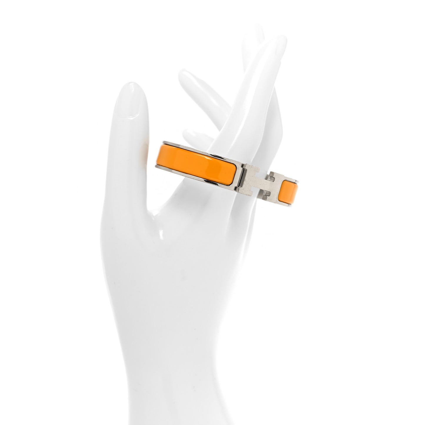 Enamel Narrow Clic Clac H Bracelet PM Jaune Madras