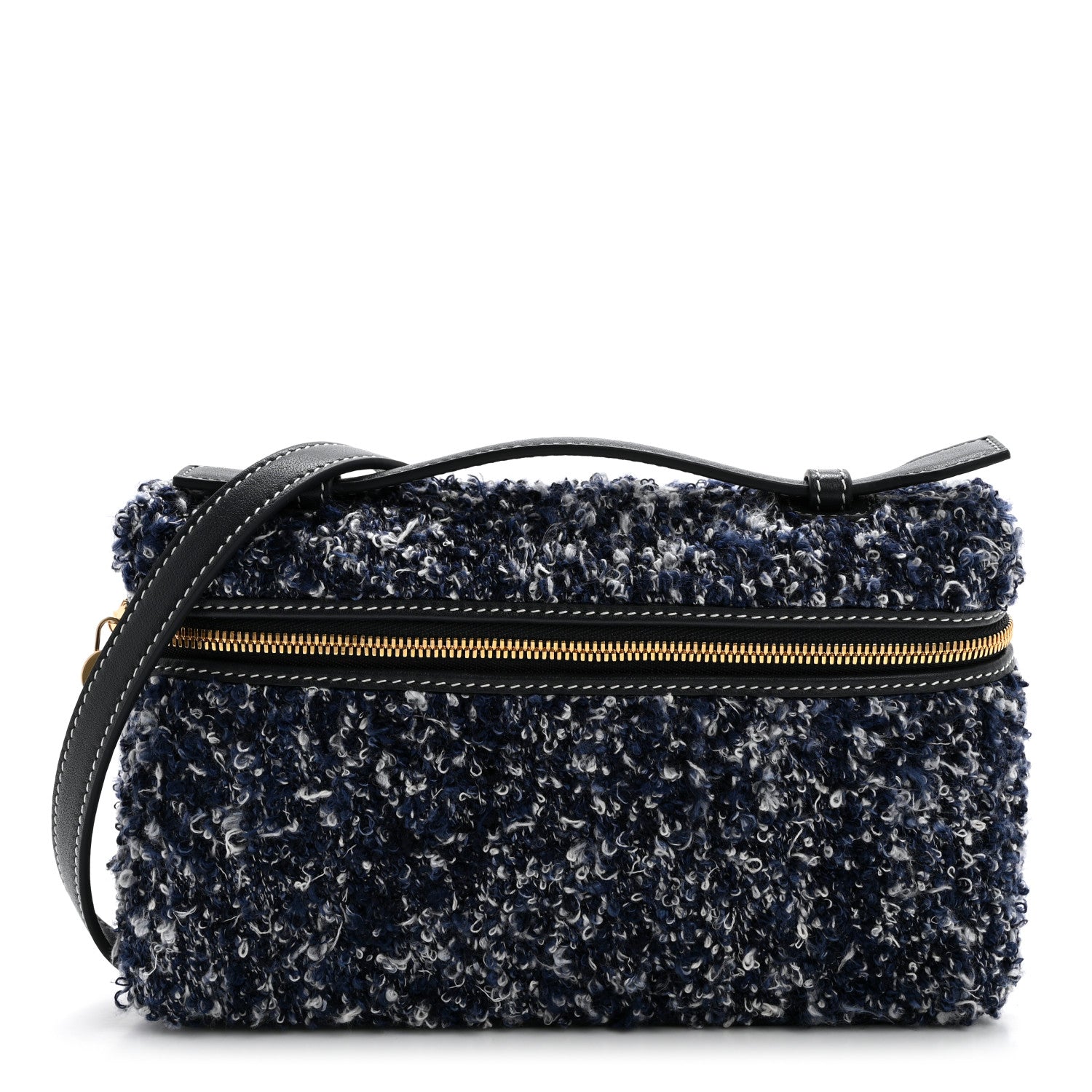 Loro Piana Silk Denim L19 Extra Pocket Pouch Navy Black 1 of 10