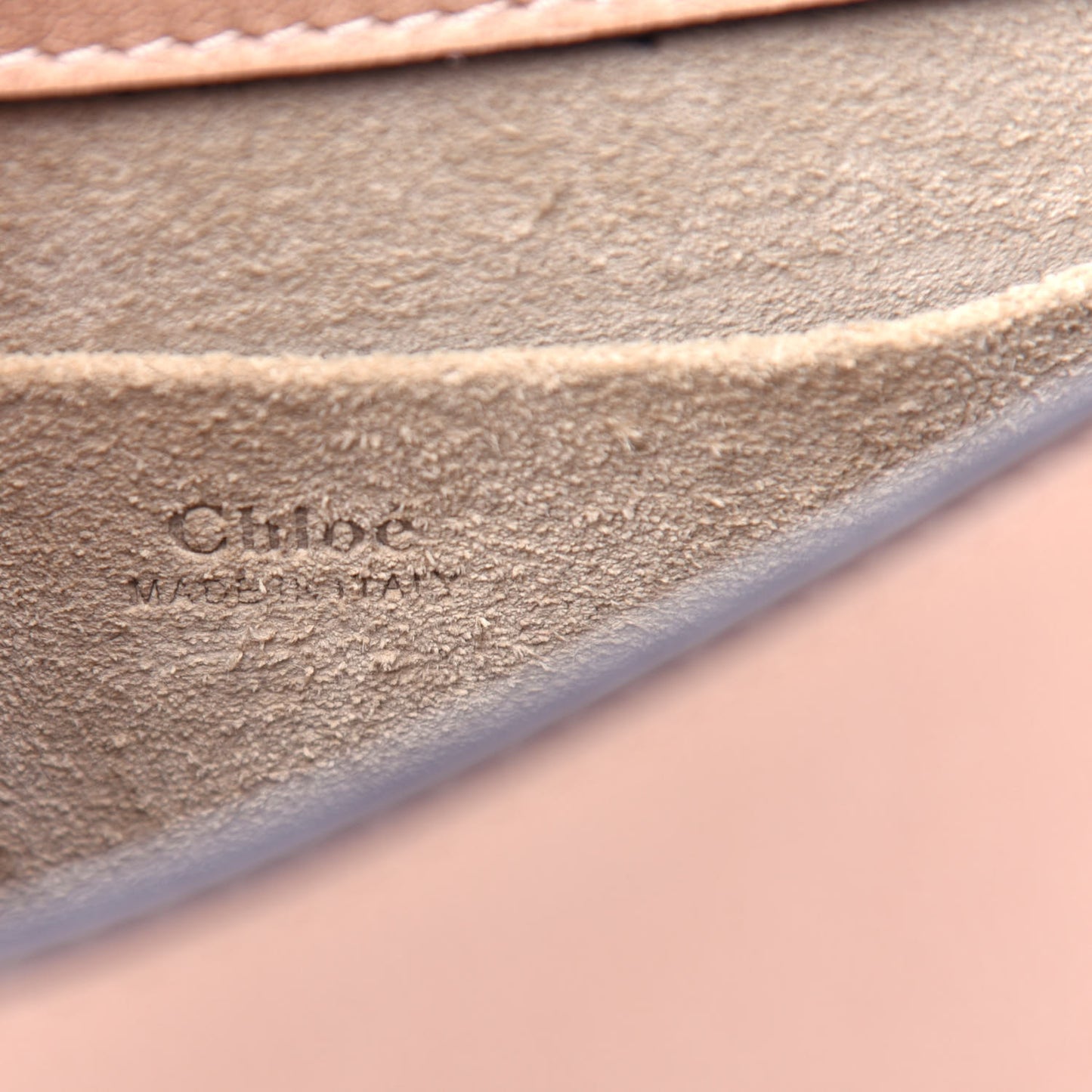 Calfskin Suede Small Nile Bracelet Bag Biscotti Beige