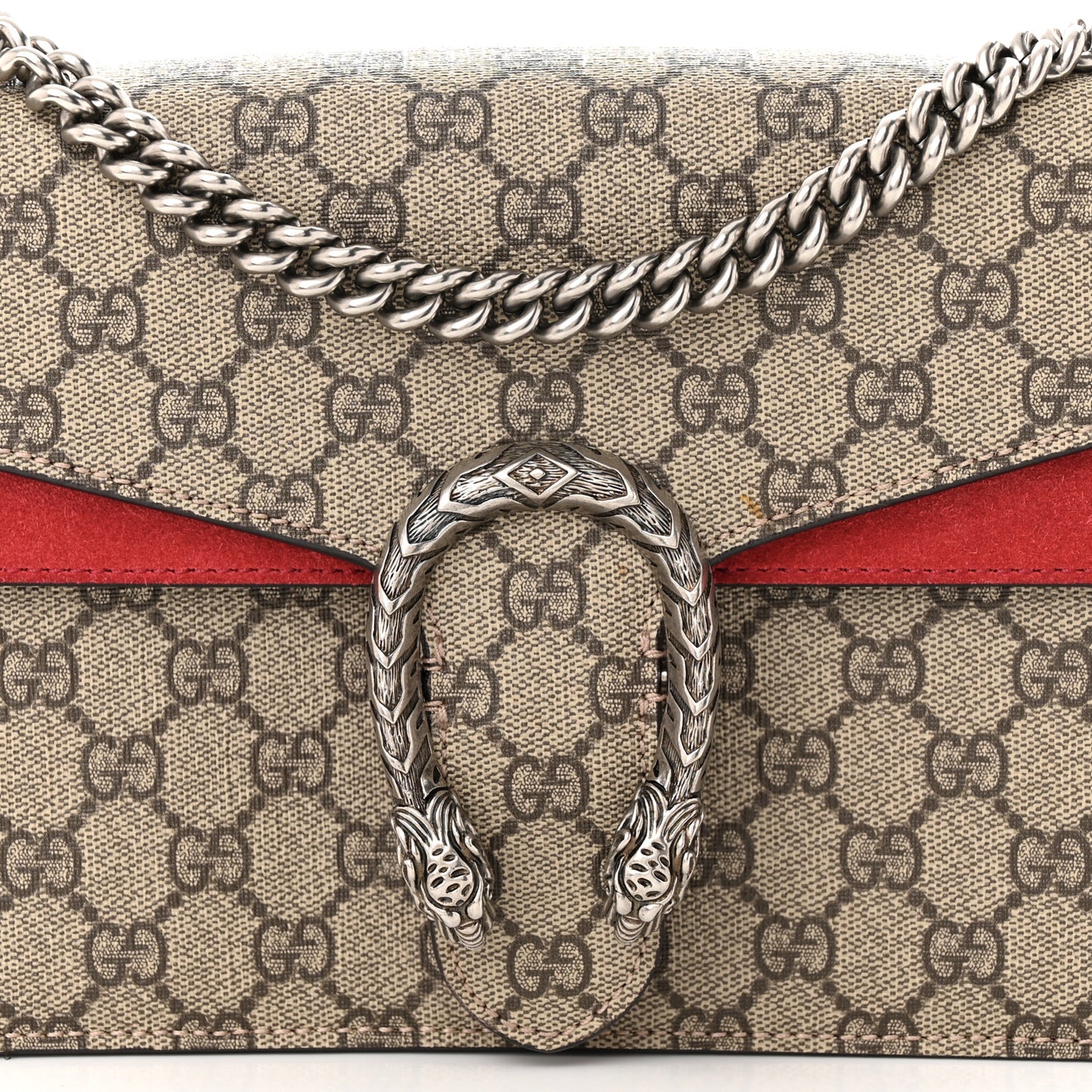 GG Supreme Monogram Small Dionysus Shoulder Bag Red