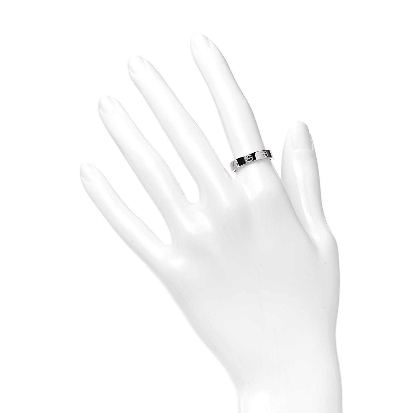 18K White Gold 3.5mm LOVE Wedding Band Ring 51 5.75