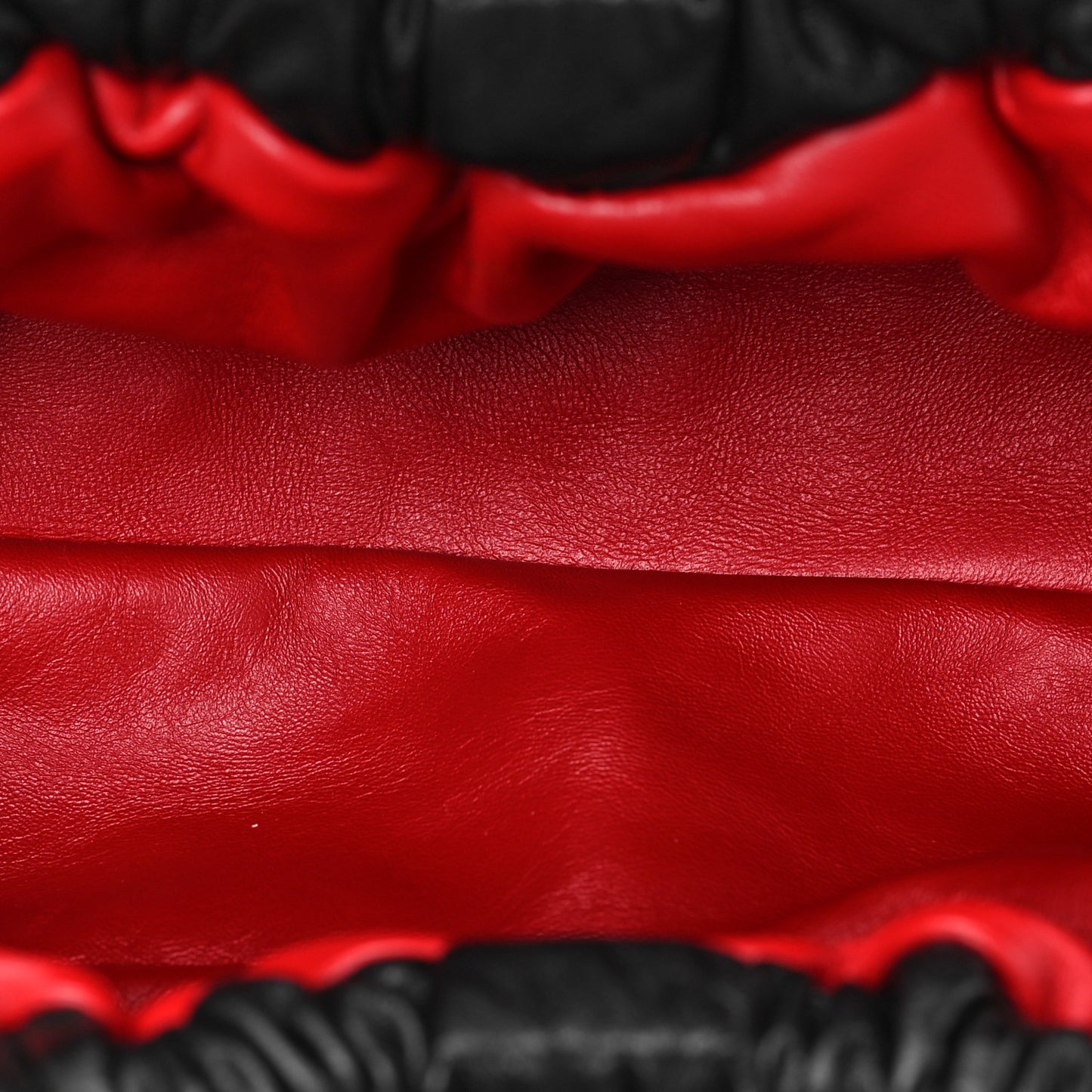 Lambskin Mini Cloud Clutch Black Flamma