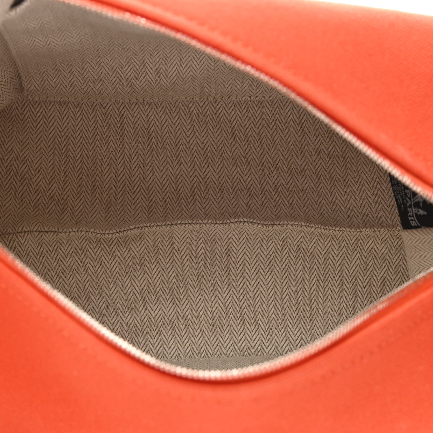Hermes Canvas Small Bride-A-Brac Pouch Orange Burgundy 5 of 7