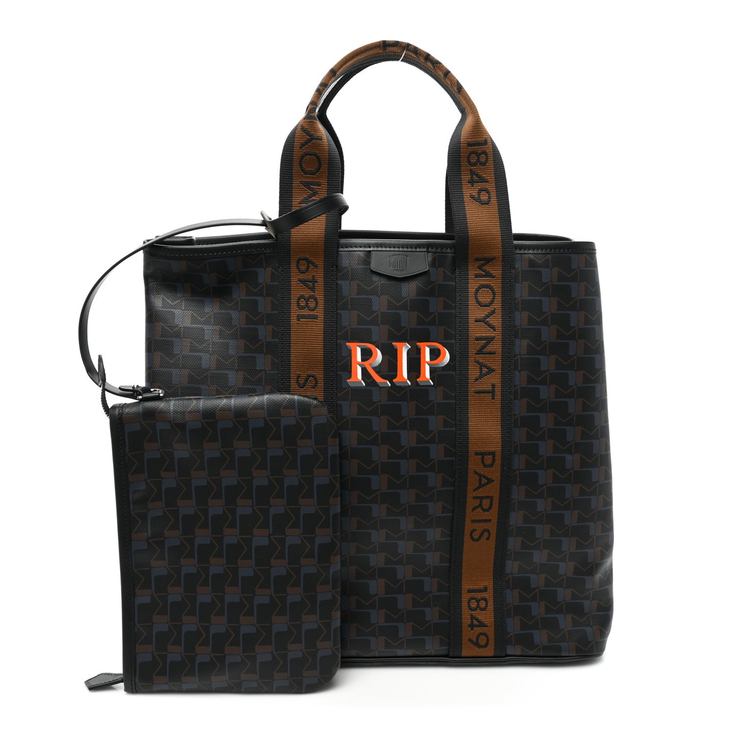 Canvas 1920 M Monogram Tote Black Blue