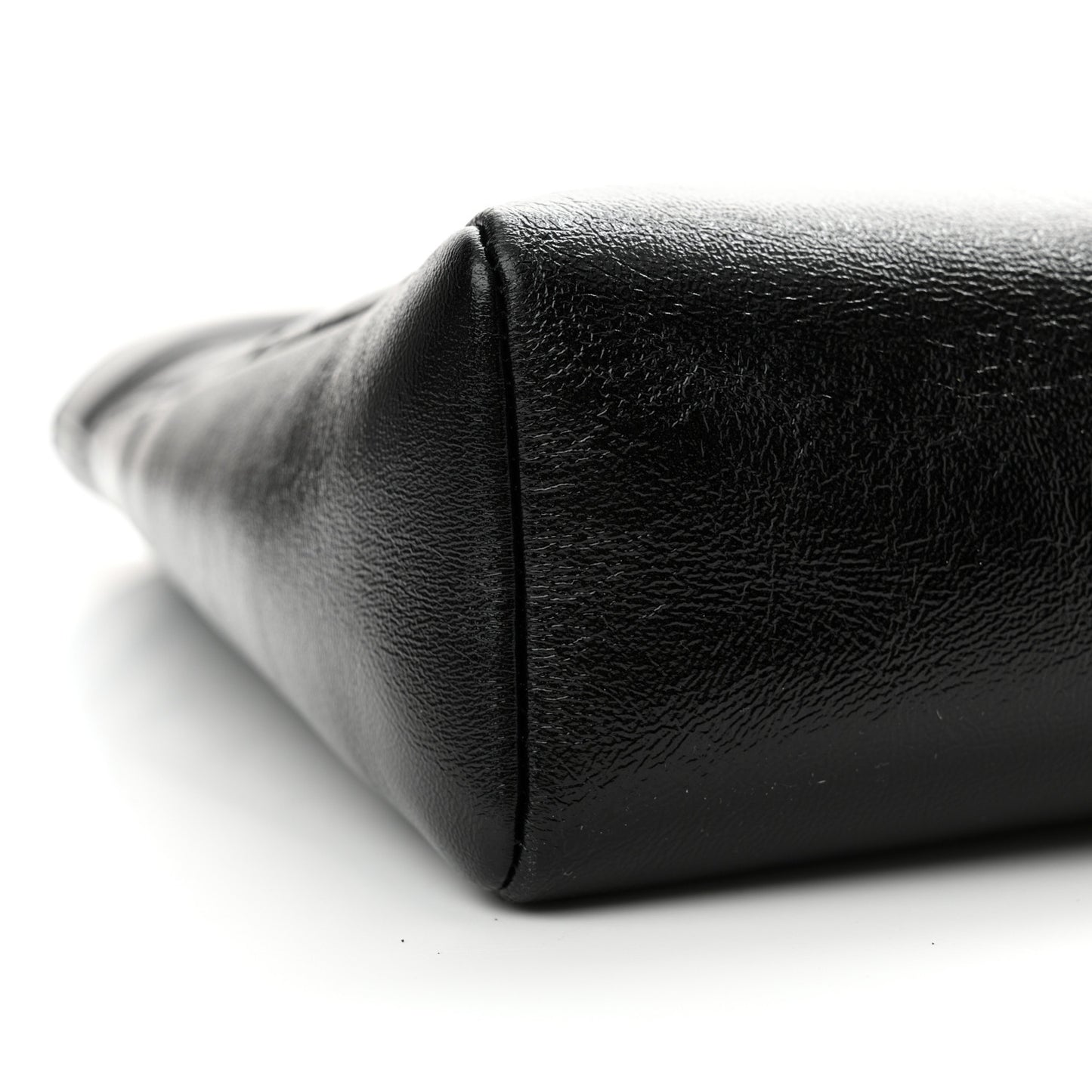 Shiny Lambskin Quilted 31 Shopping Bag Black