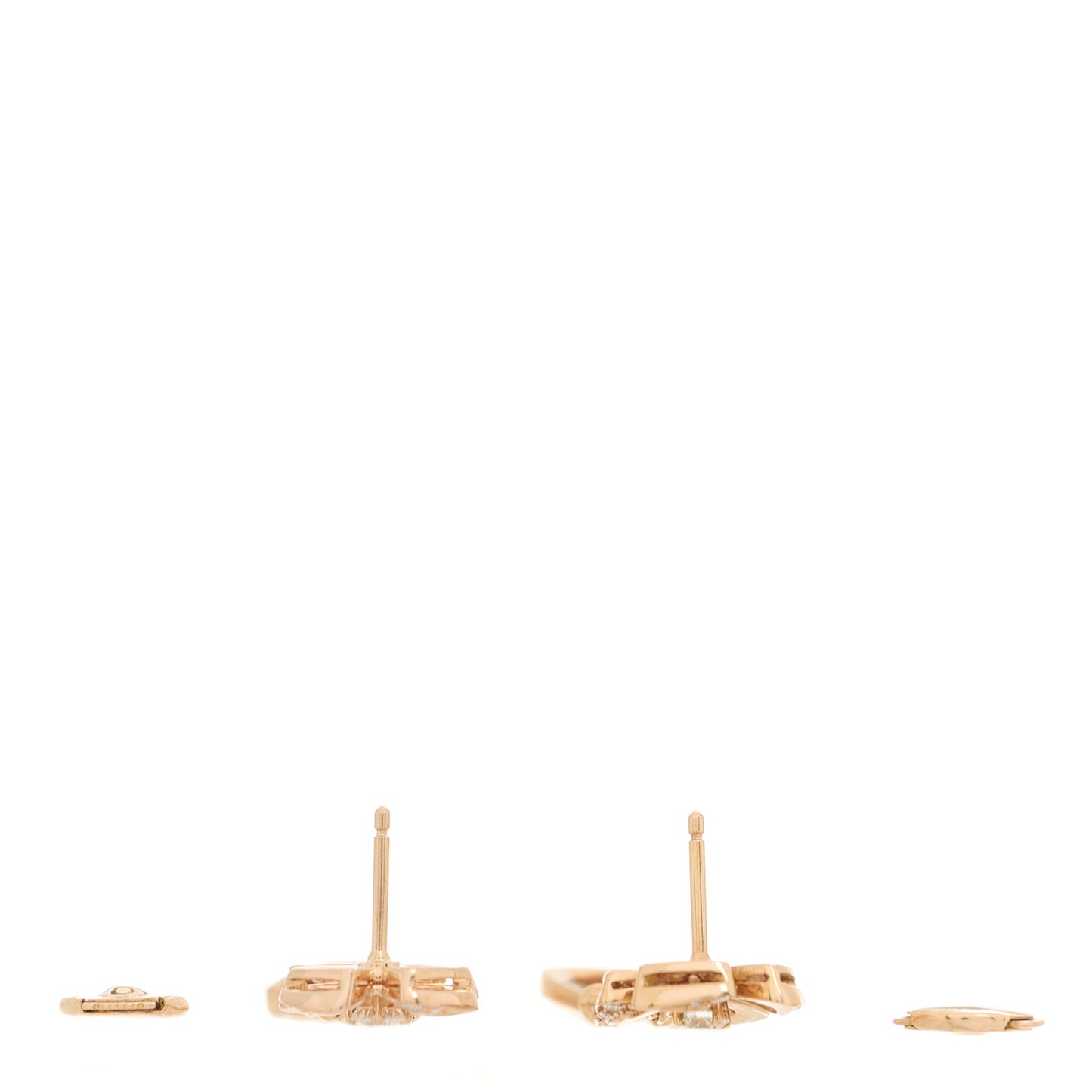 18K Rose Gold Diamond Fiorever Drop Earrings
