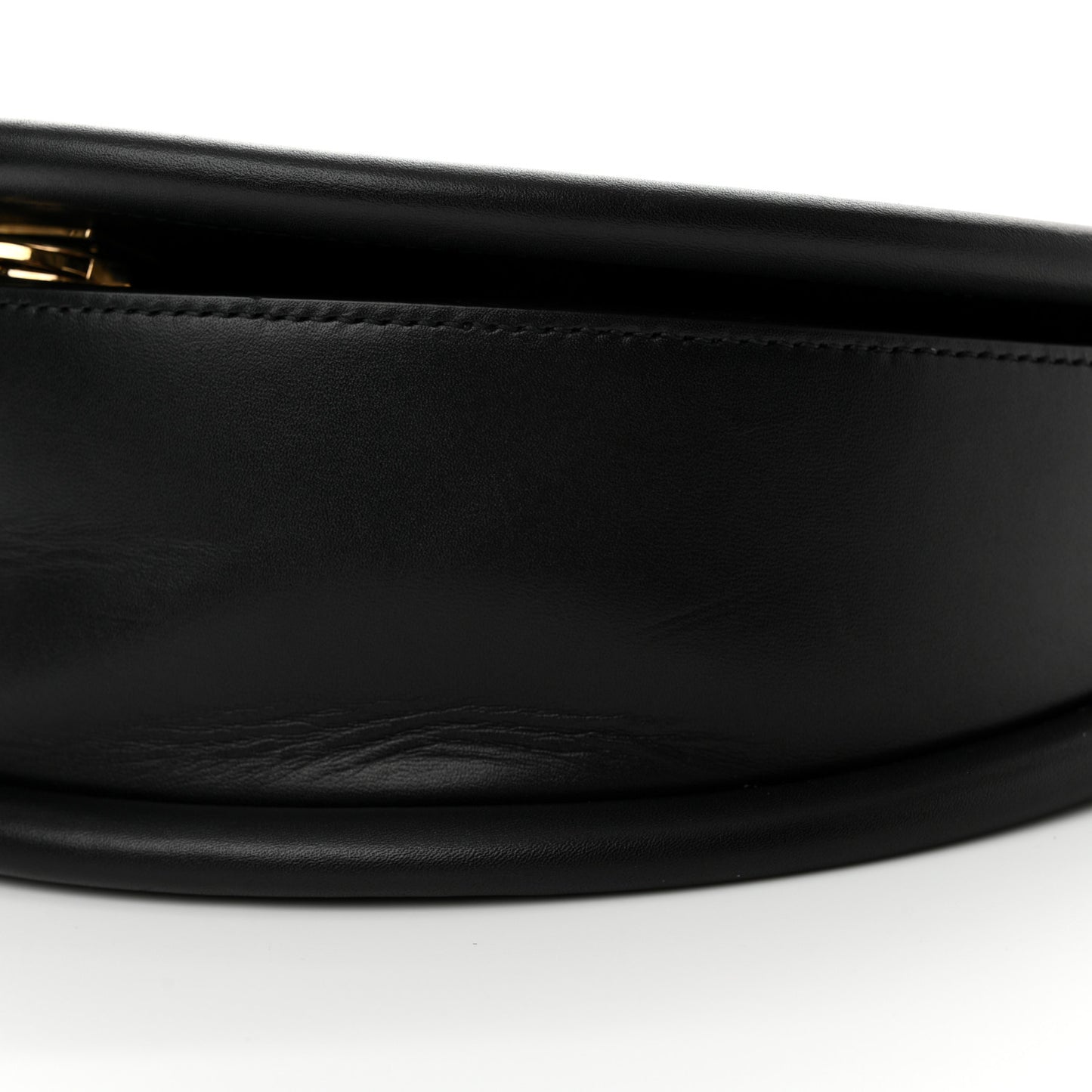 Calfskin Aura Shoulder Bag Black