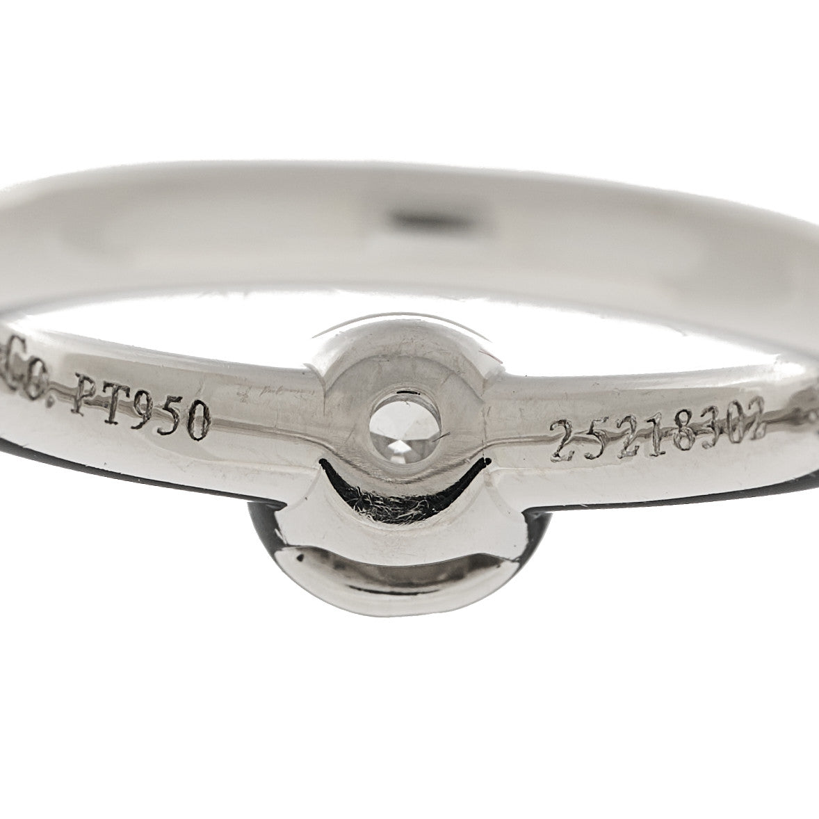 Tiffany Platinum Diamond .35ct Bezet Ring 50 5.5 5 of 8