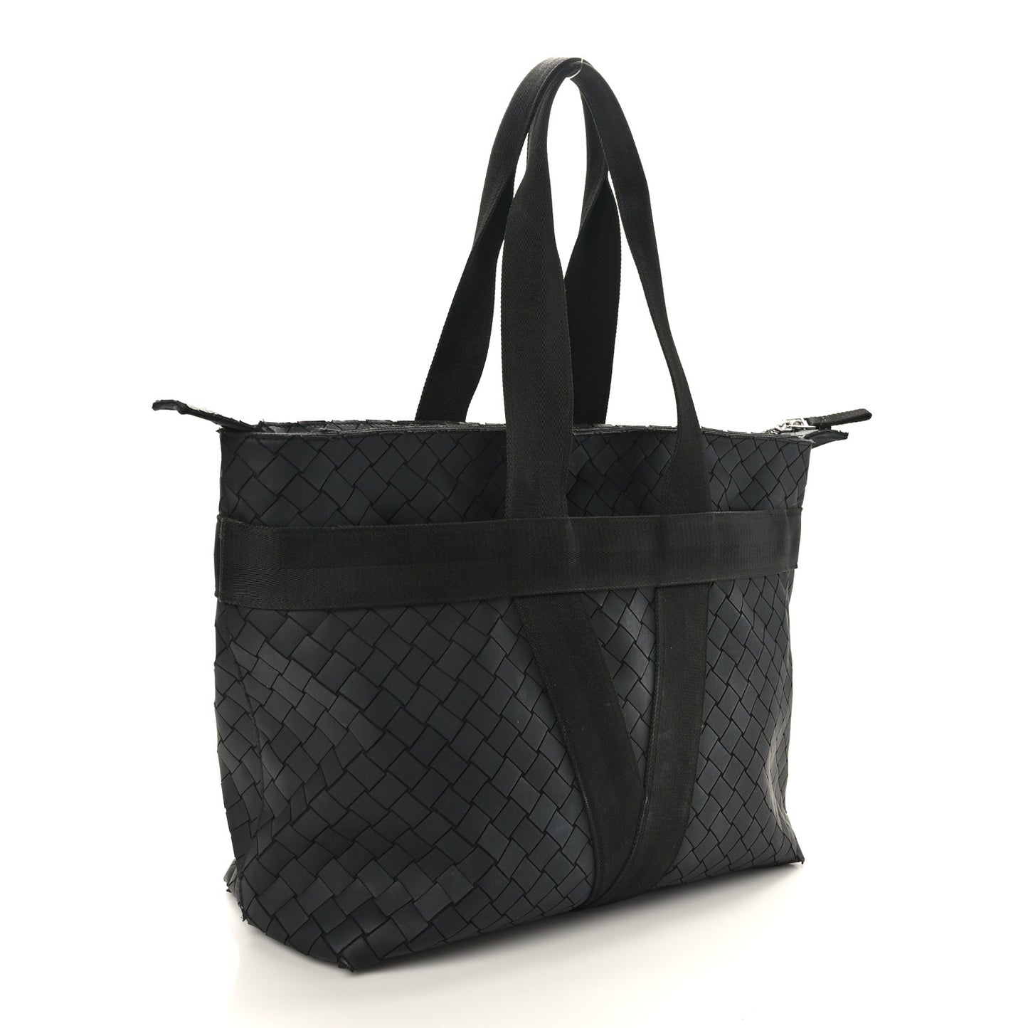 Intrecciato Rubber Tote Black