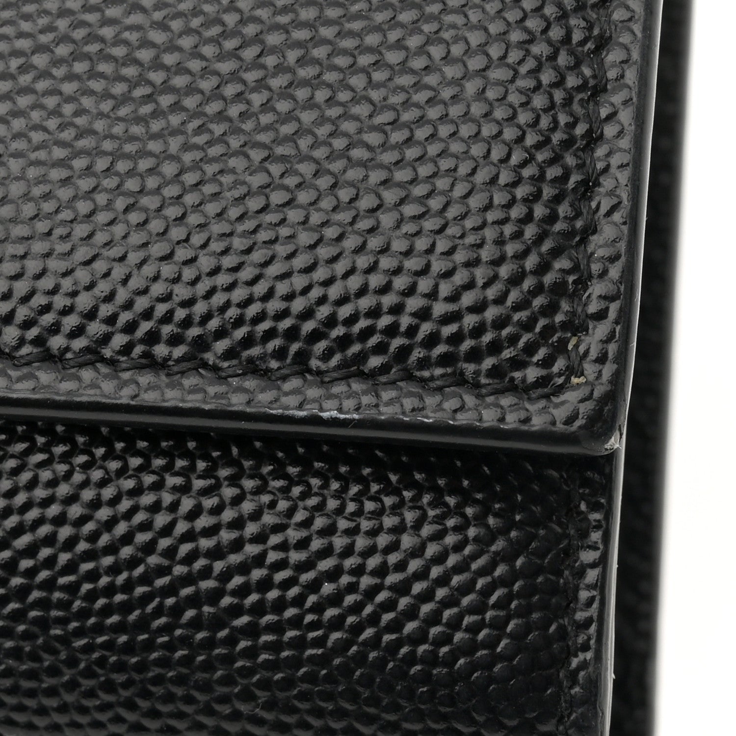 Saint Laurent Grain De Poudre Small Classic Monogram Kate Satchel Black 11 of 12