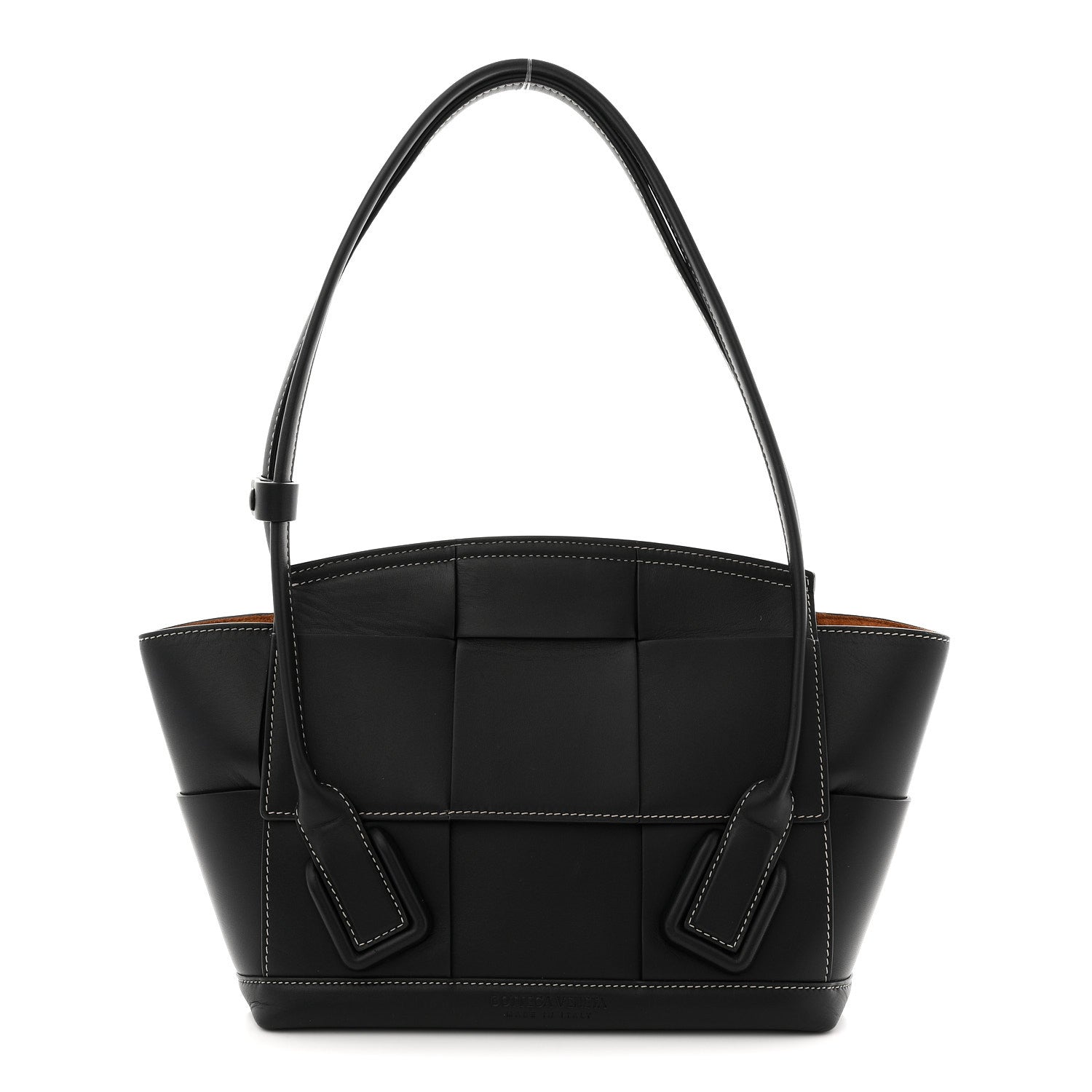 Bottega Veneta French Calfskin Maxi Intrecciato Arco 33 Black