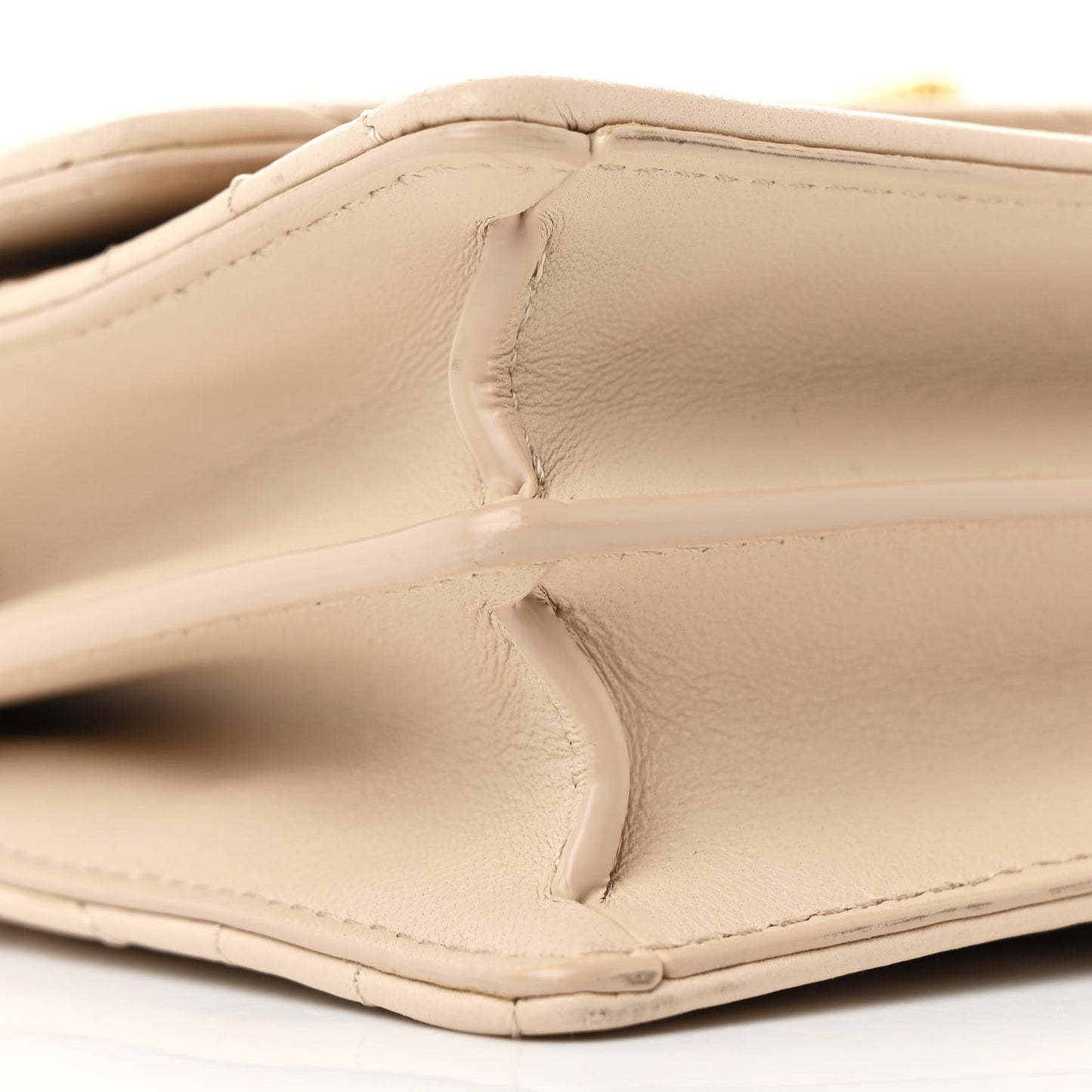 Lambskin Macrocannage Mini Miss Caro Bag Caramel Beige