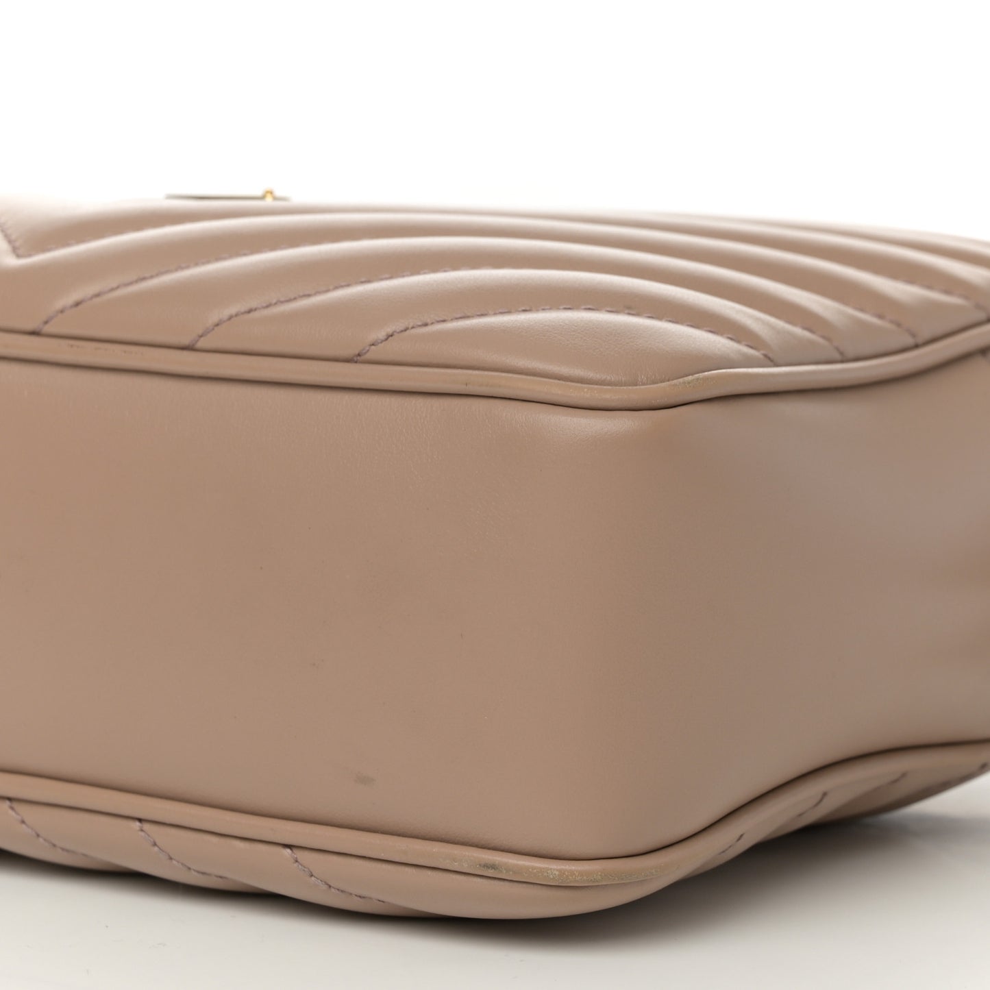 Calfskin Matelasse Monogram Lou Camera Bag Dark Latte