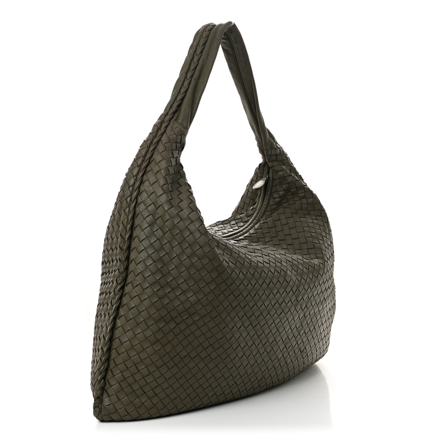 Nappa Intrecciato Large Veneta Hobo Fume