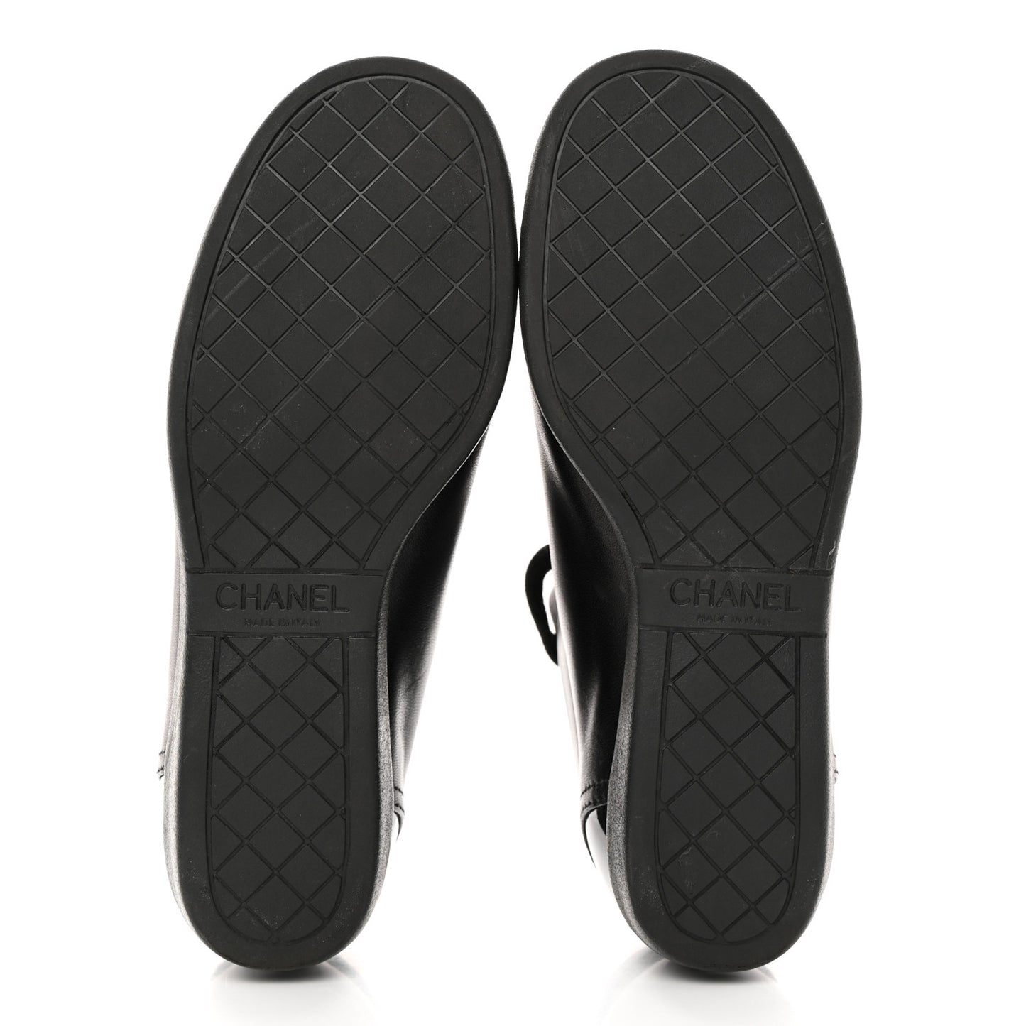 Lambskin Patent Cap Toe CC Sneakers 36 Black