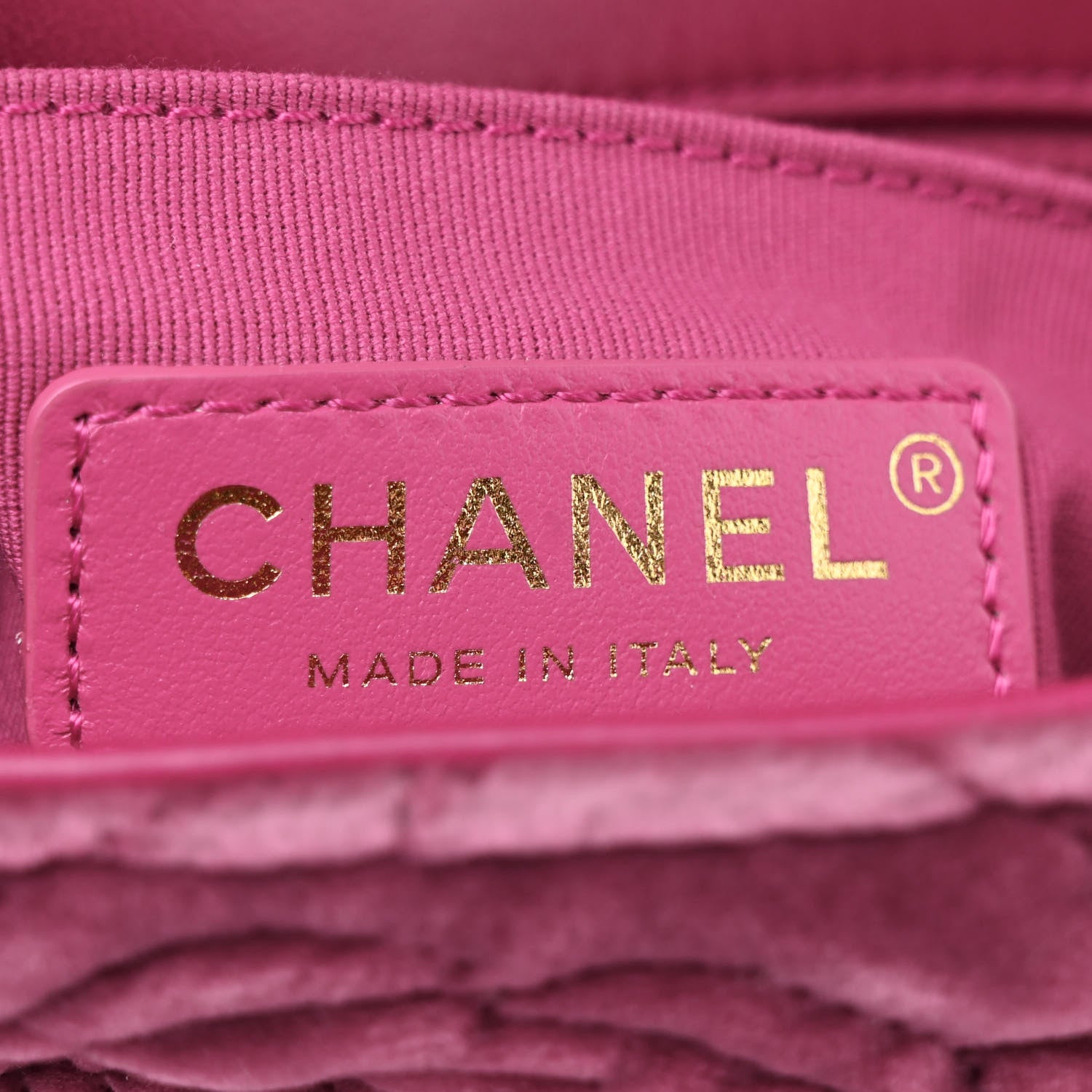 Chanel Velvet Camellia Embossed Mini Square Flap Pink 6 of 15
