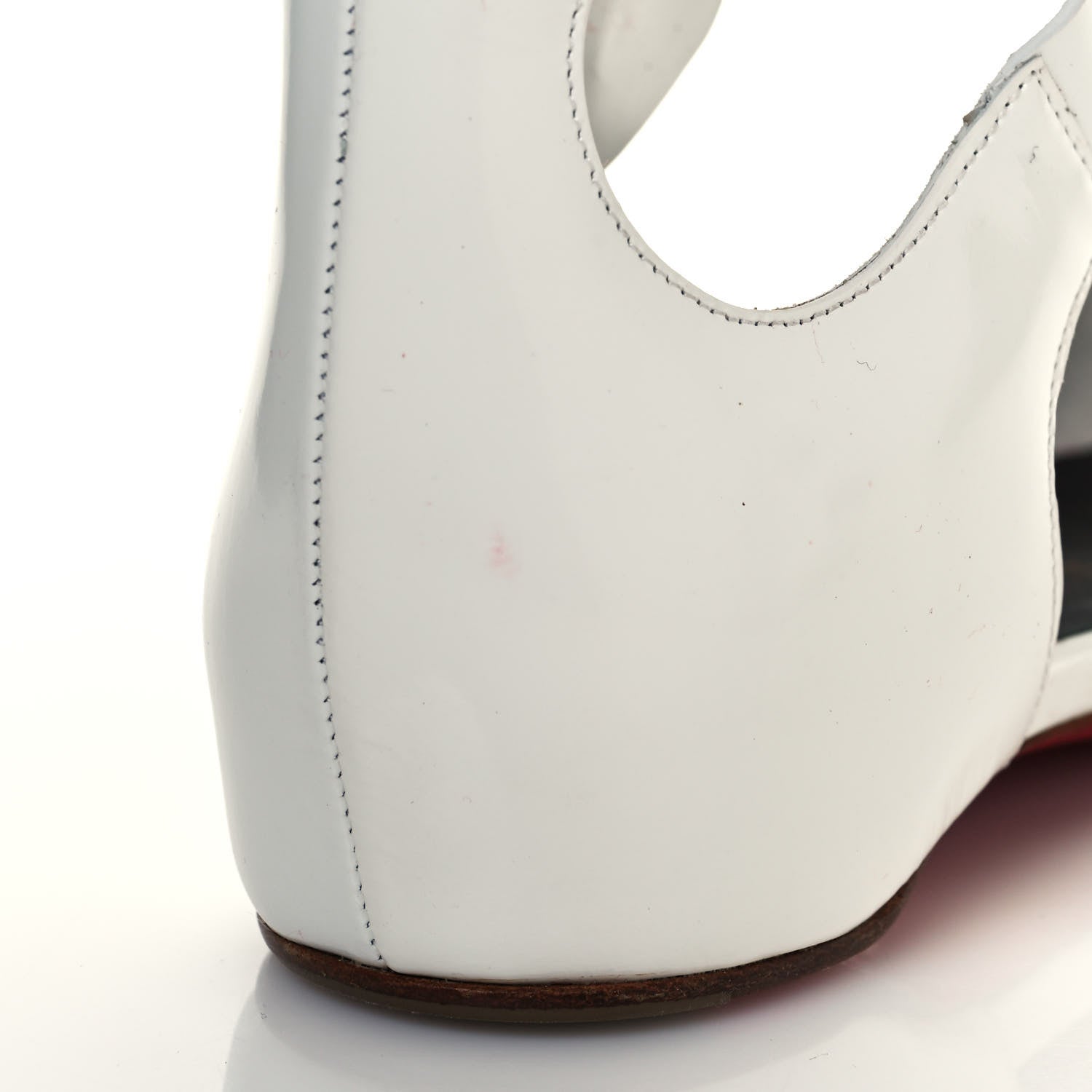 Christian Louboutin Jazz Calf Scubaflat Flat Sandals 36.5 White 9 of 12