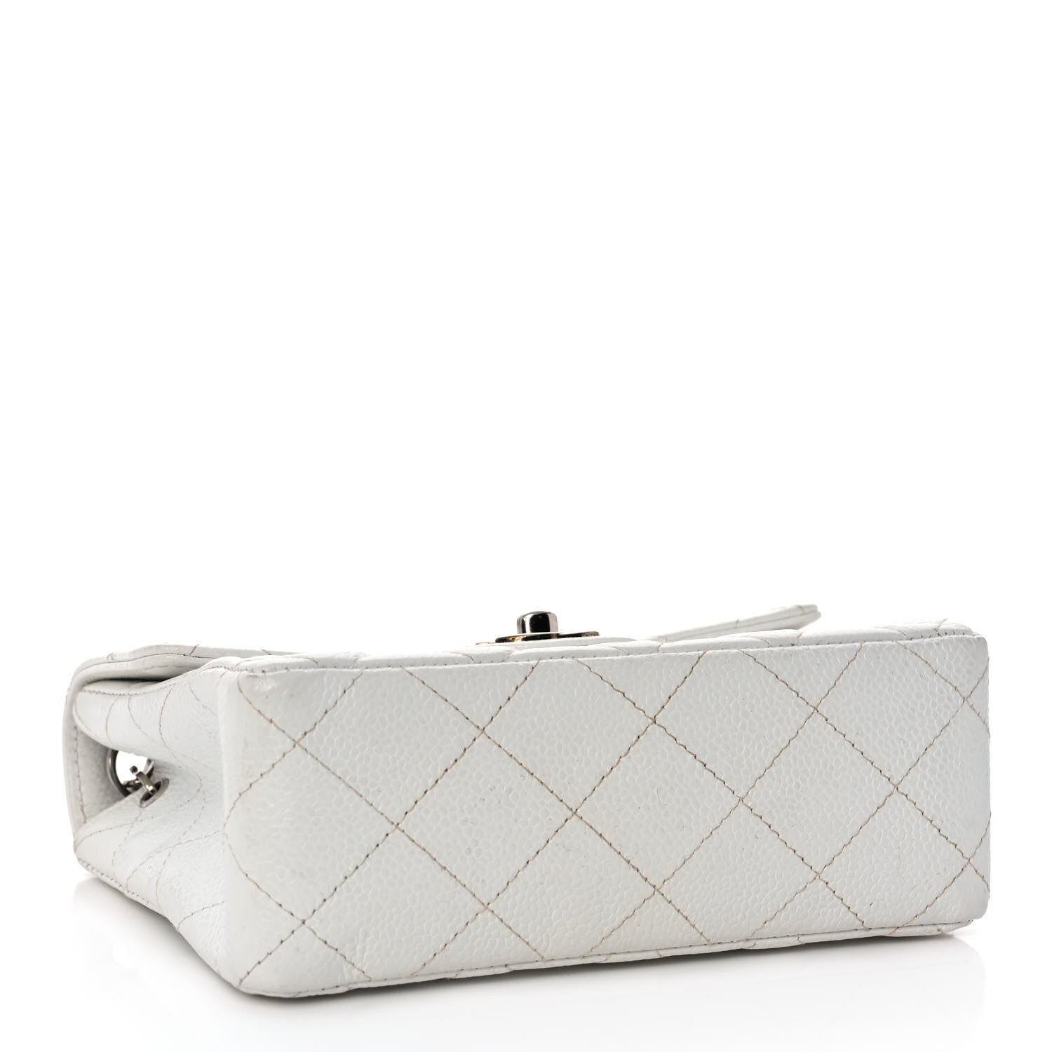 Chanel Caviar Quilted Mini Square Flap White 3 of 13