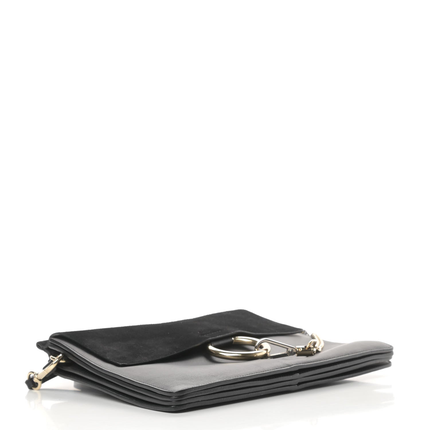 Chloe Suede Calfskin Medium Faye Shoulder Bag Black 4 of 17