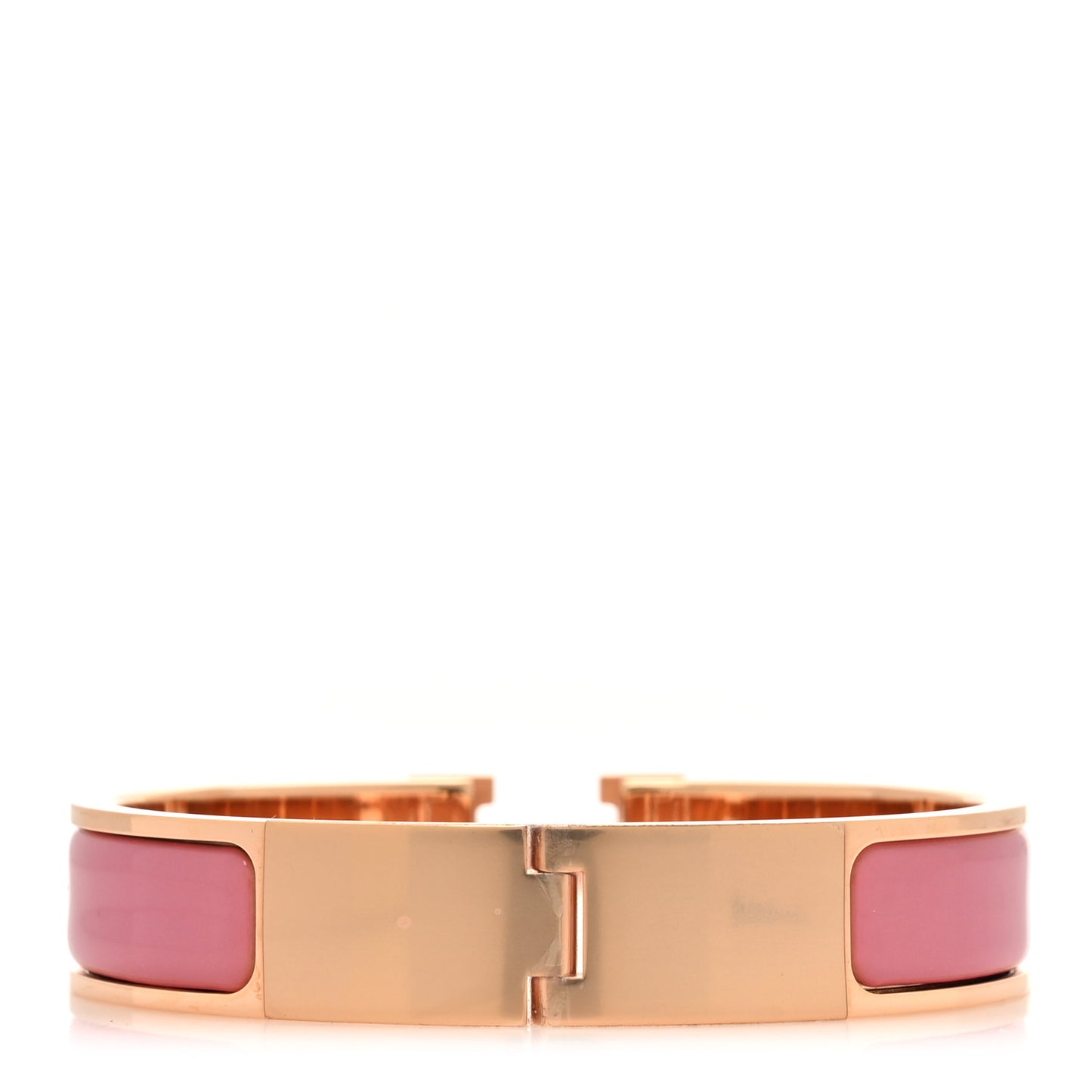 Enamel Narrow Clic Clac H Bracelet PM Rose Patch