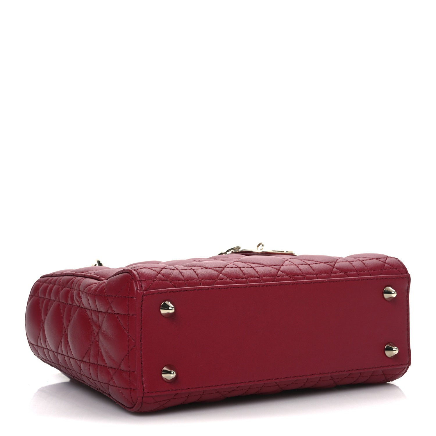 Christian Dior Lambskin Cannage Small My ABCDior Lady Dior Red 4 of 12