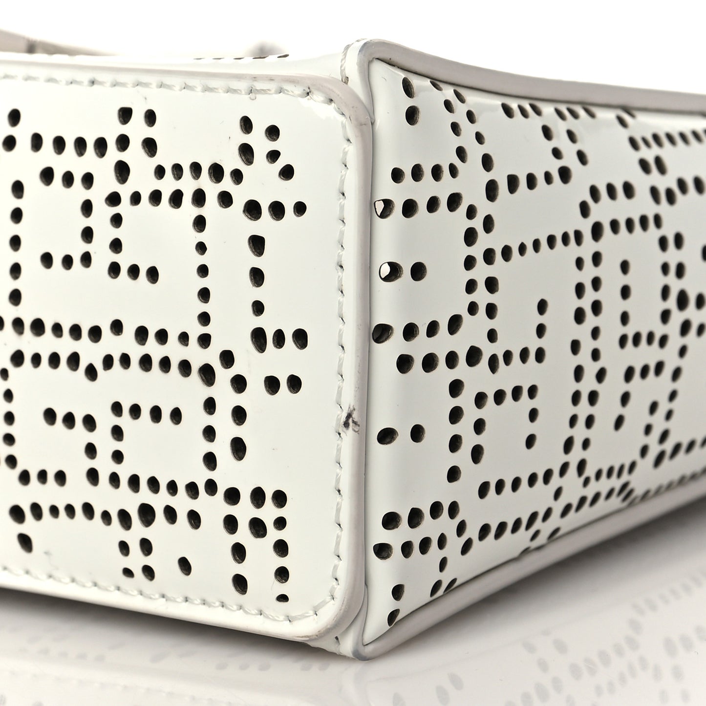 Calfskin 4G Perforated Mini Cut Out Shoulder Bag Ivory