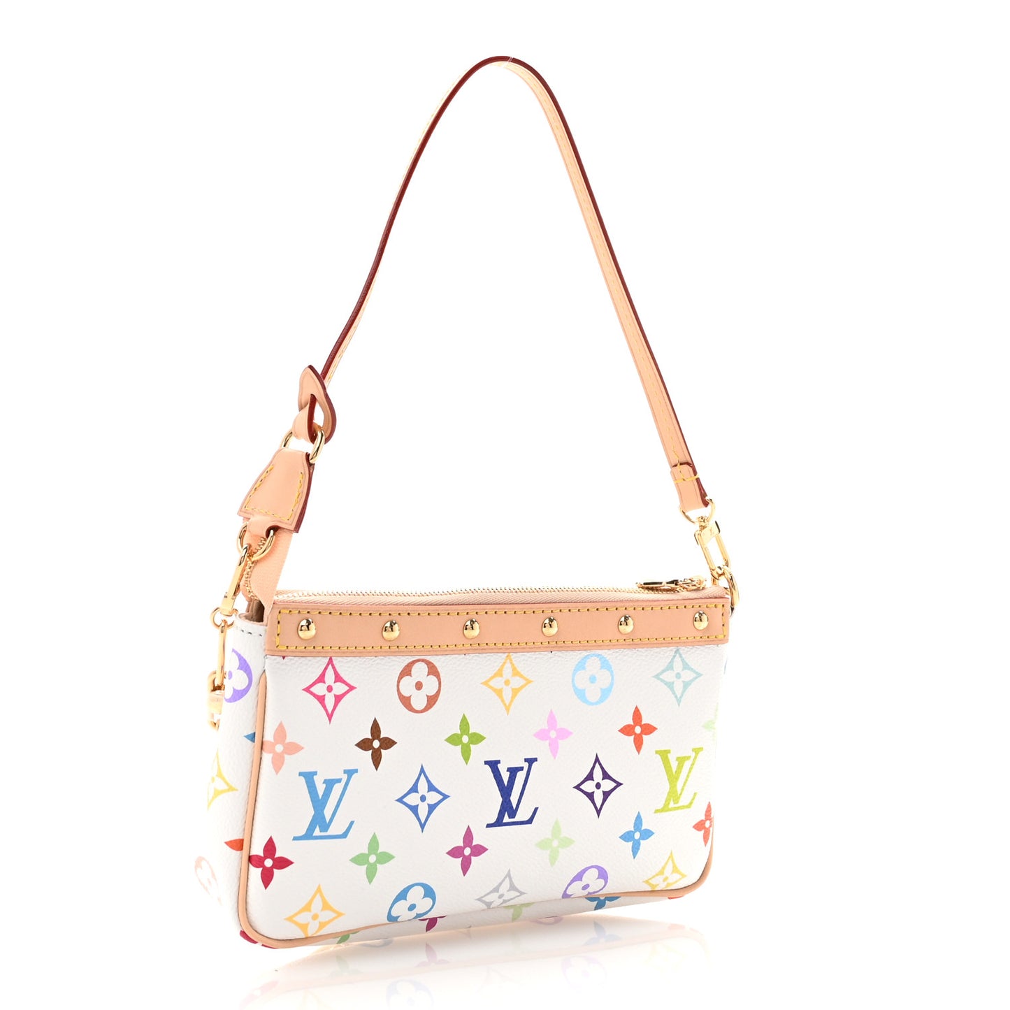 LV X TM Monogram Multicolor Pochette Accessories White