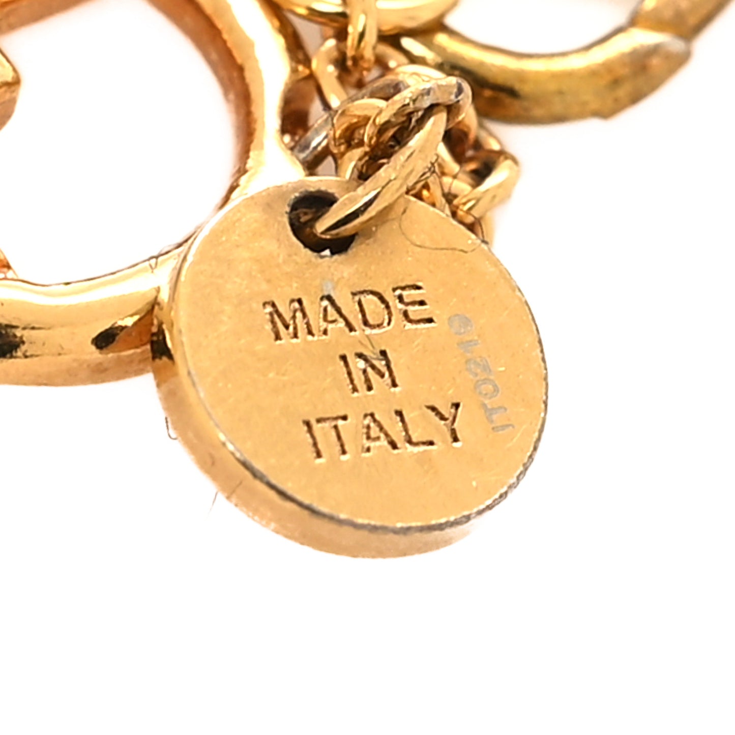 Metal Enamel F is Fendi Bracelet Gold