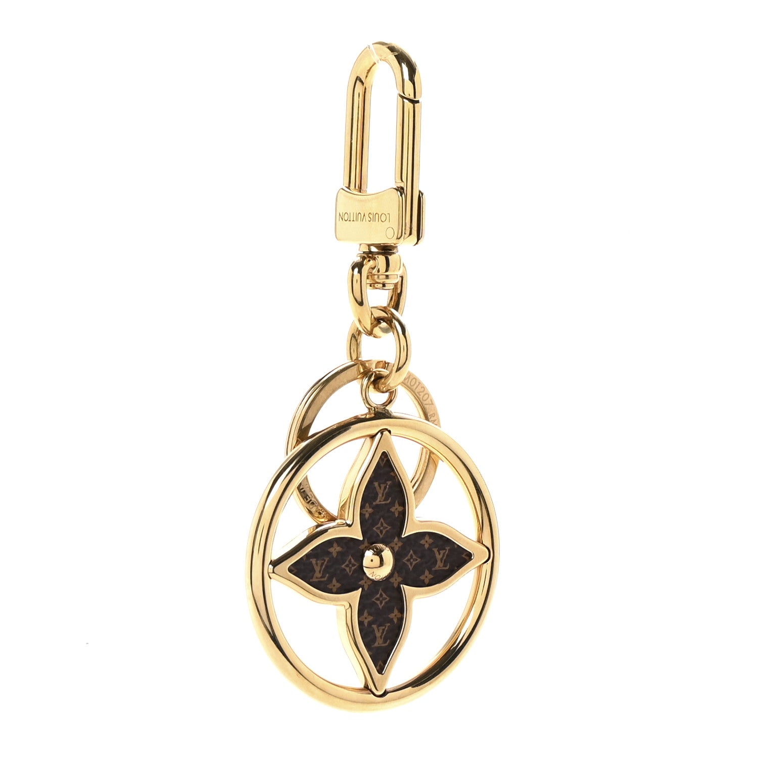 Louis Vuitton フラワーチャーム ゴールド Louis Vuitton Monogram Puzzle Flower Bag Charm Key Holder 1881955
