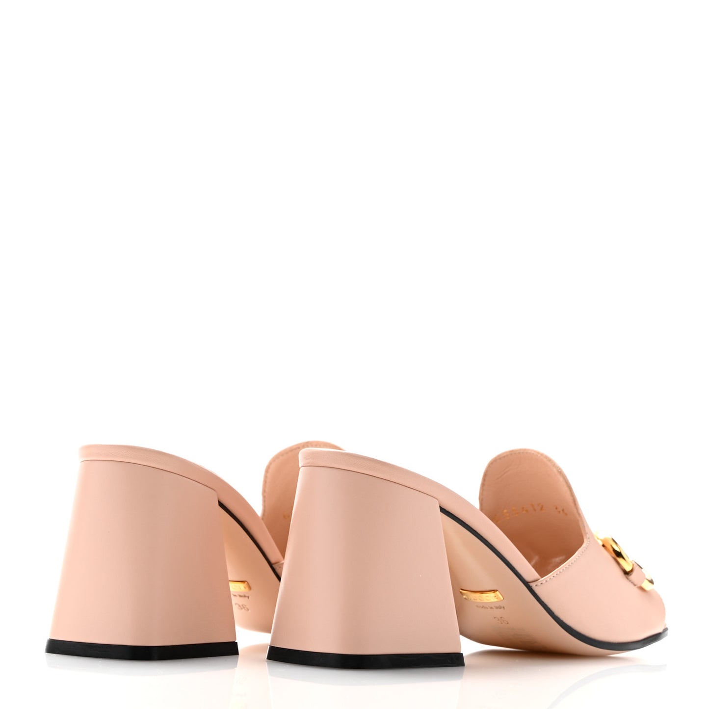 Nappa Horsebit 75mm Slide Sandals 36 Skin Rose