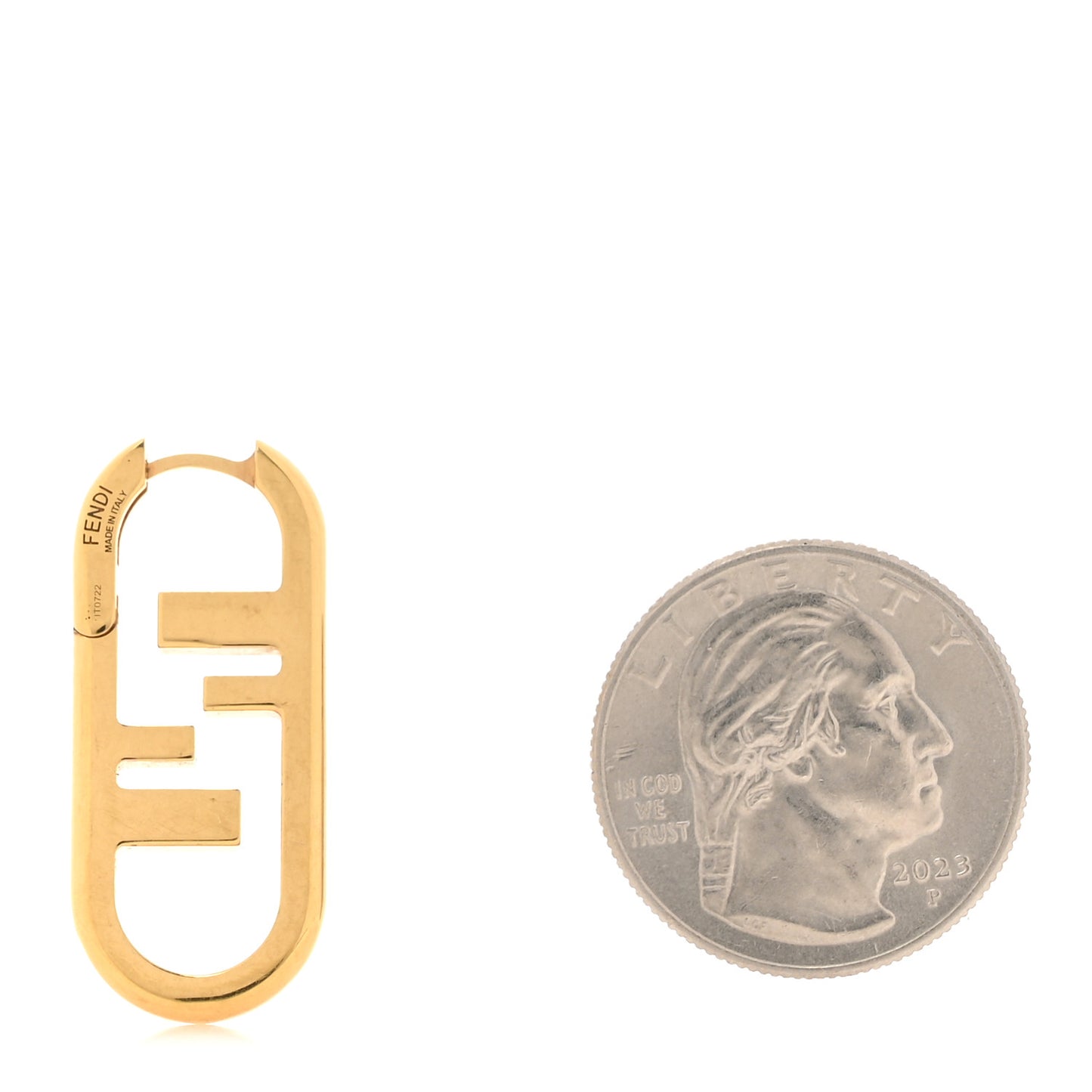 Metal FF O'Lock Single Earring Gold