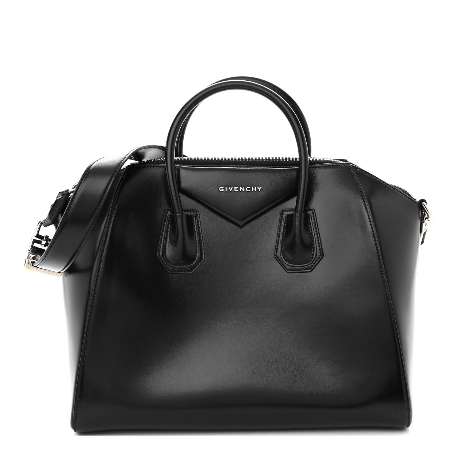 Givenchy Shiny Lord Calfskin Medium Antigona Black 1 of 20
