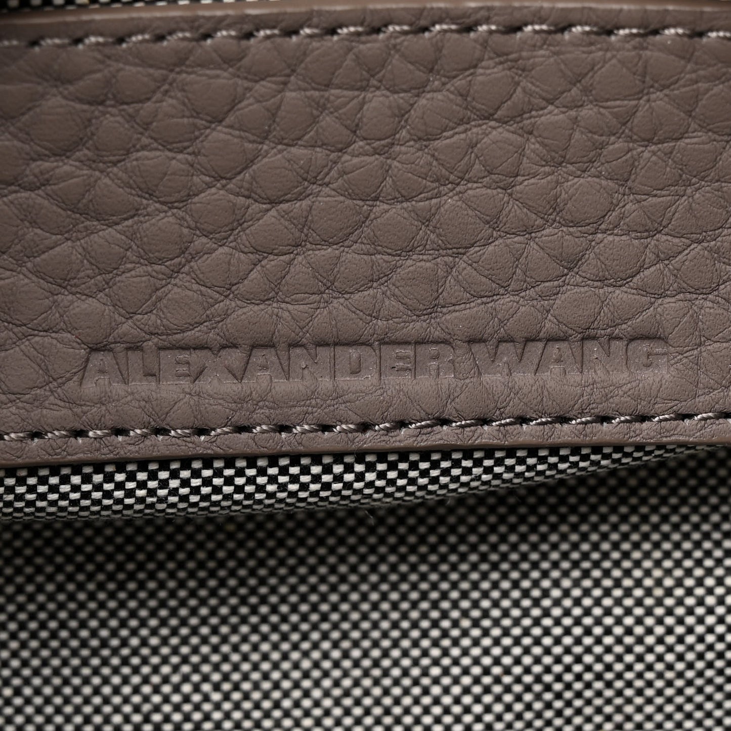 ALEXANDER WANG Pebbled Lambskin Mini Rockie Mink Silver Hardware