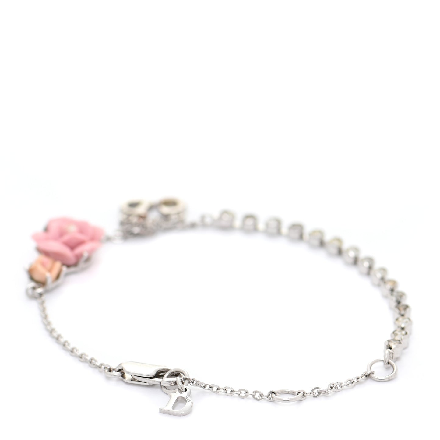 Crystal Flower Bracelet Silver