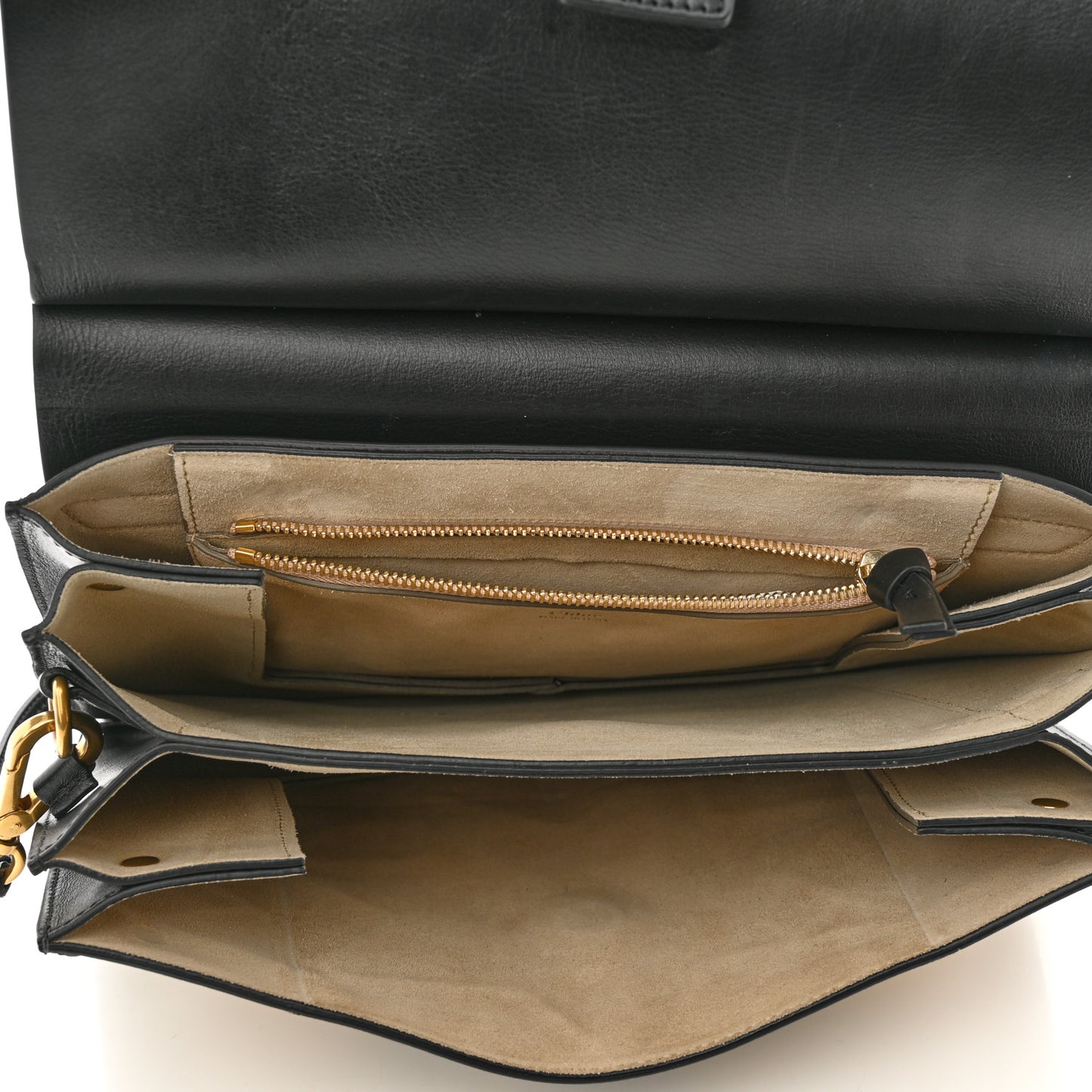 Suede Wonder Woman Patchwork Medium Faye Shoulder Bag Black