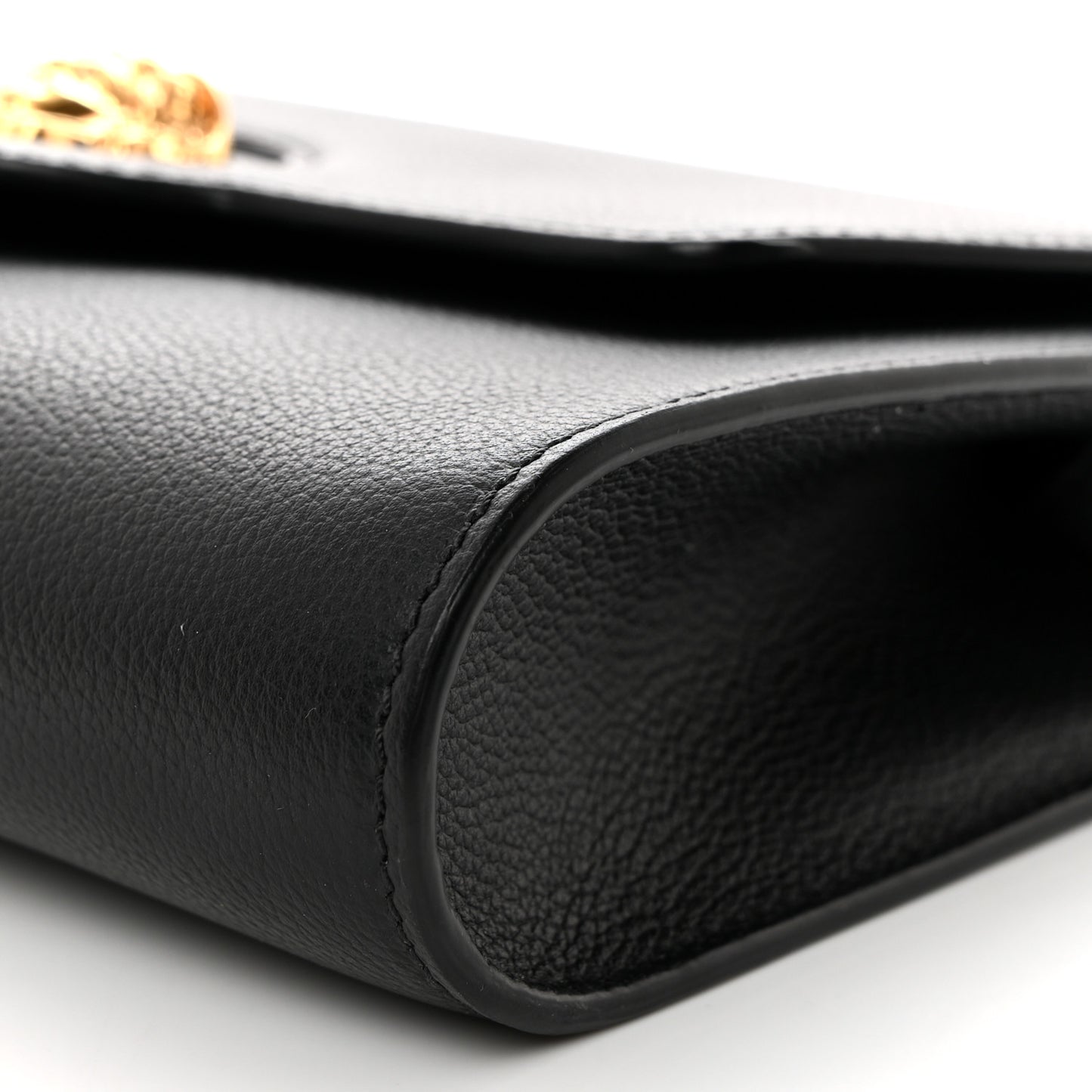 Grained Calfskin La Medusa Crossbody Bag Black
