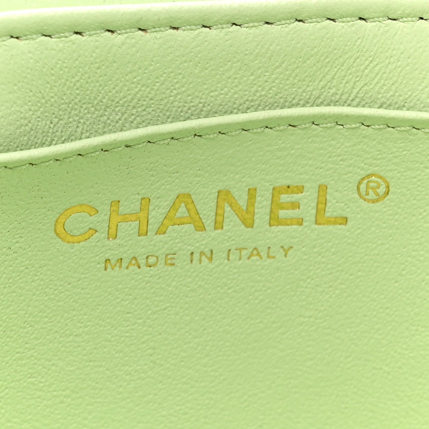 Lambskin Quilted Trendy Vanity Case Sea Green