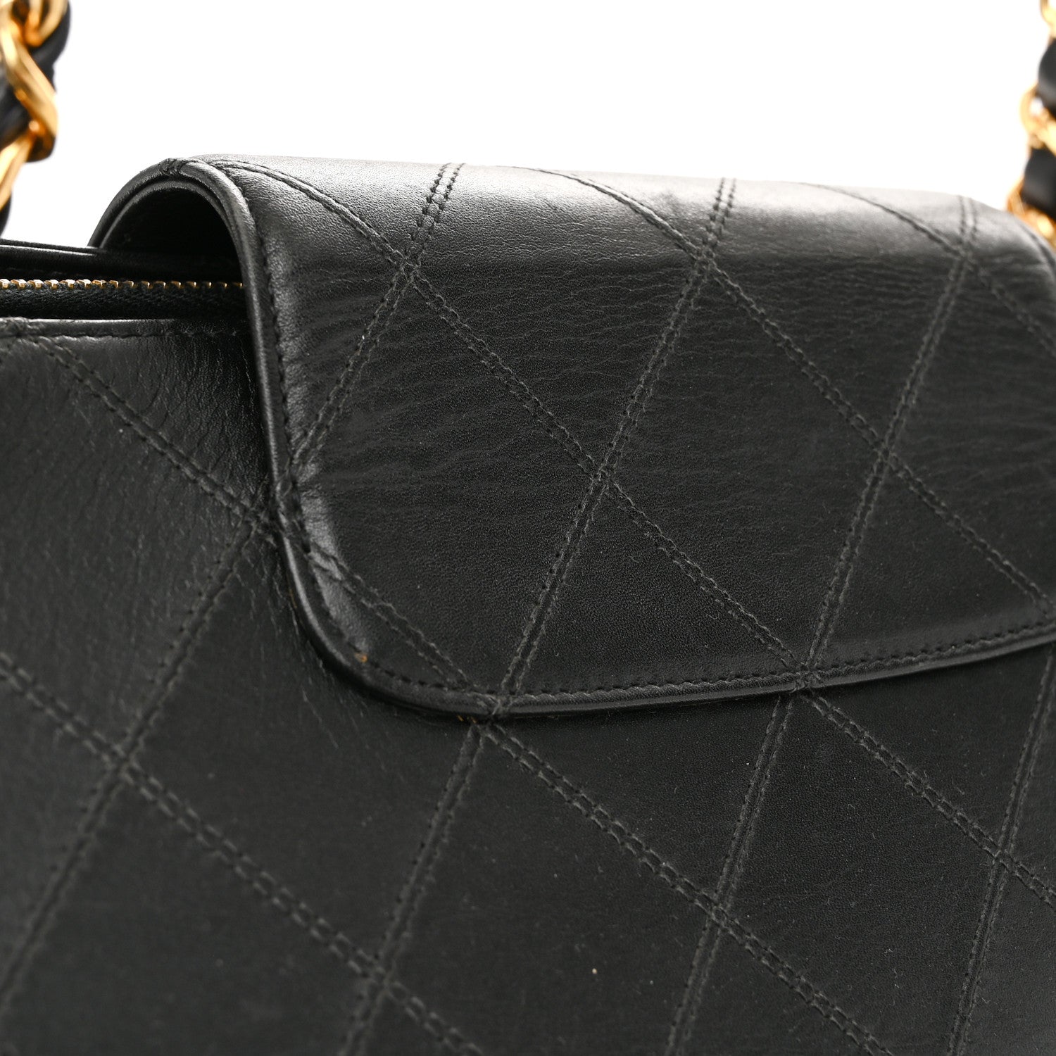 Chanel Calfskin Stitched XL Weekender Black 11 of 12