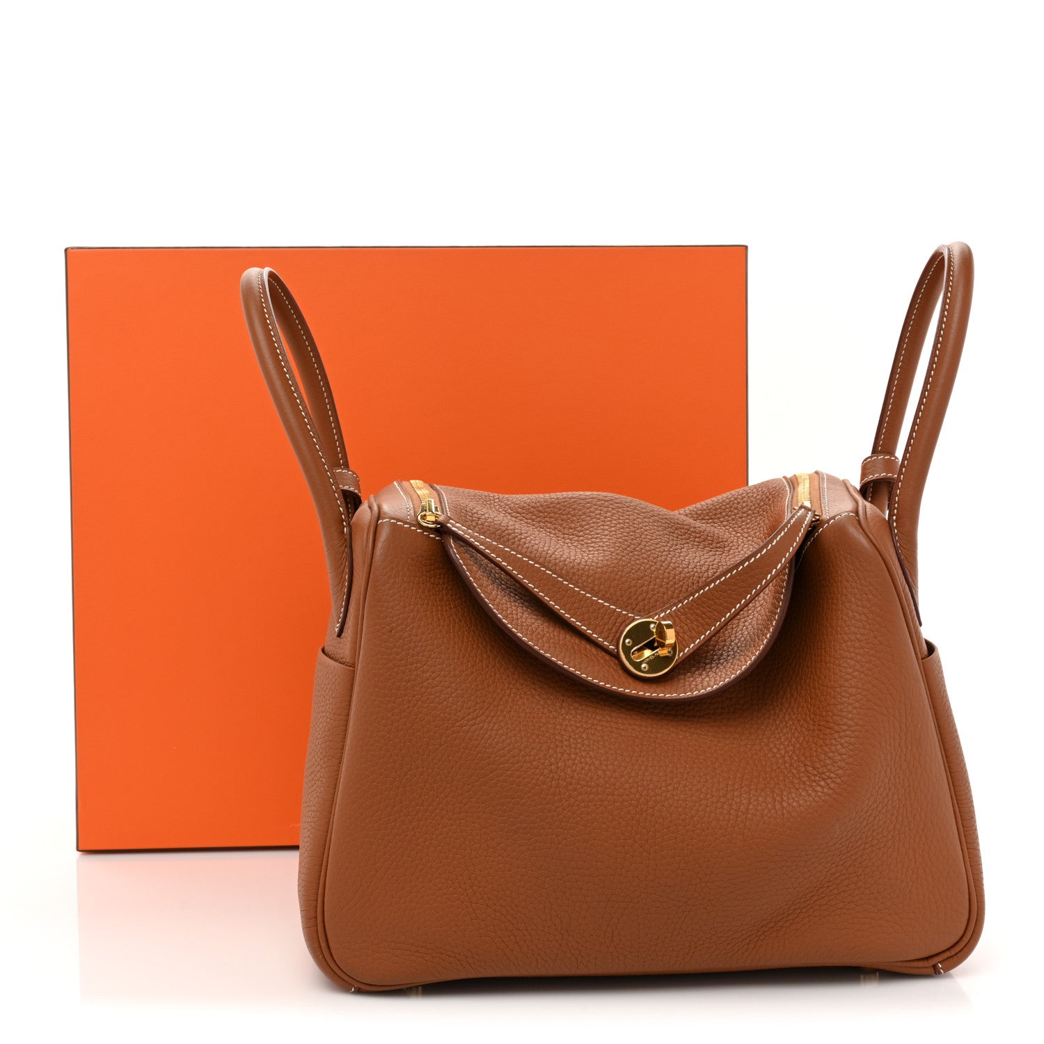 Hermes Taurillon Clemence Lindy 30 Gold 16 of 16