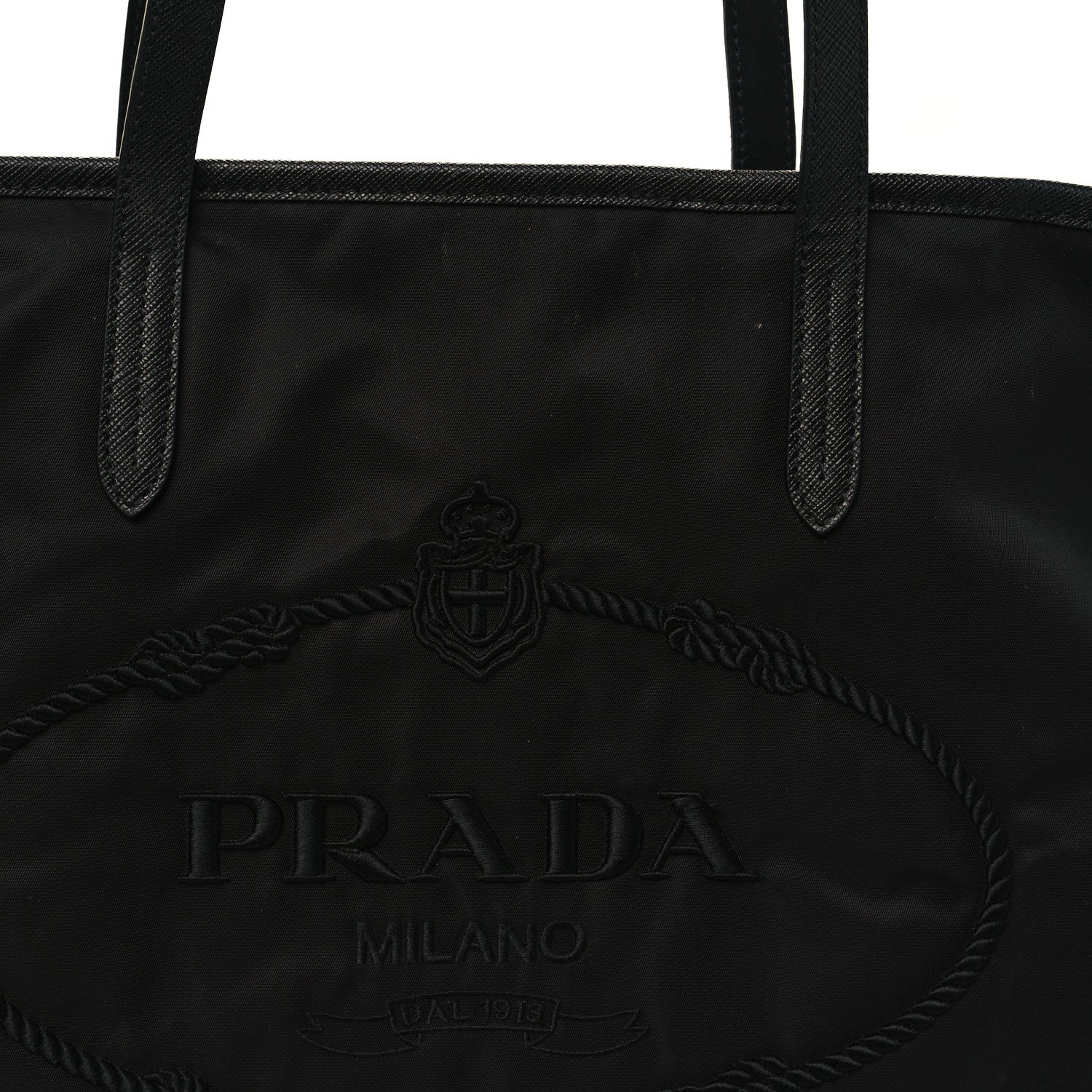 Prada Tessuto Nylon Logo Tote Black 8 of 11