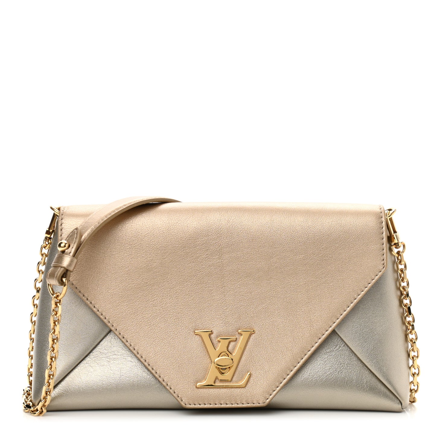 Metallic Calfskin Love Note Gold Bronze