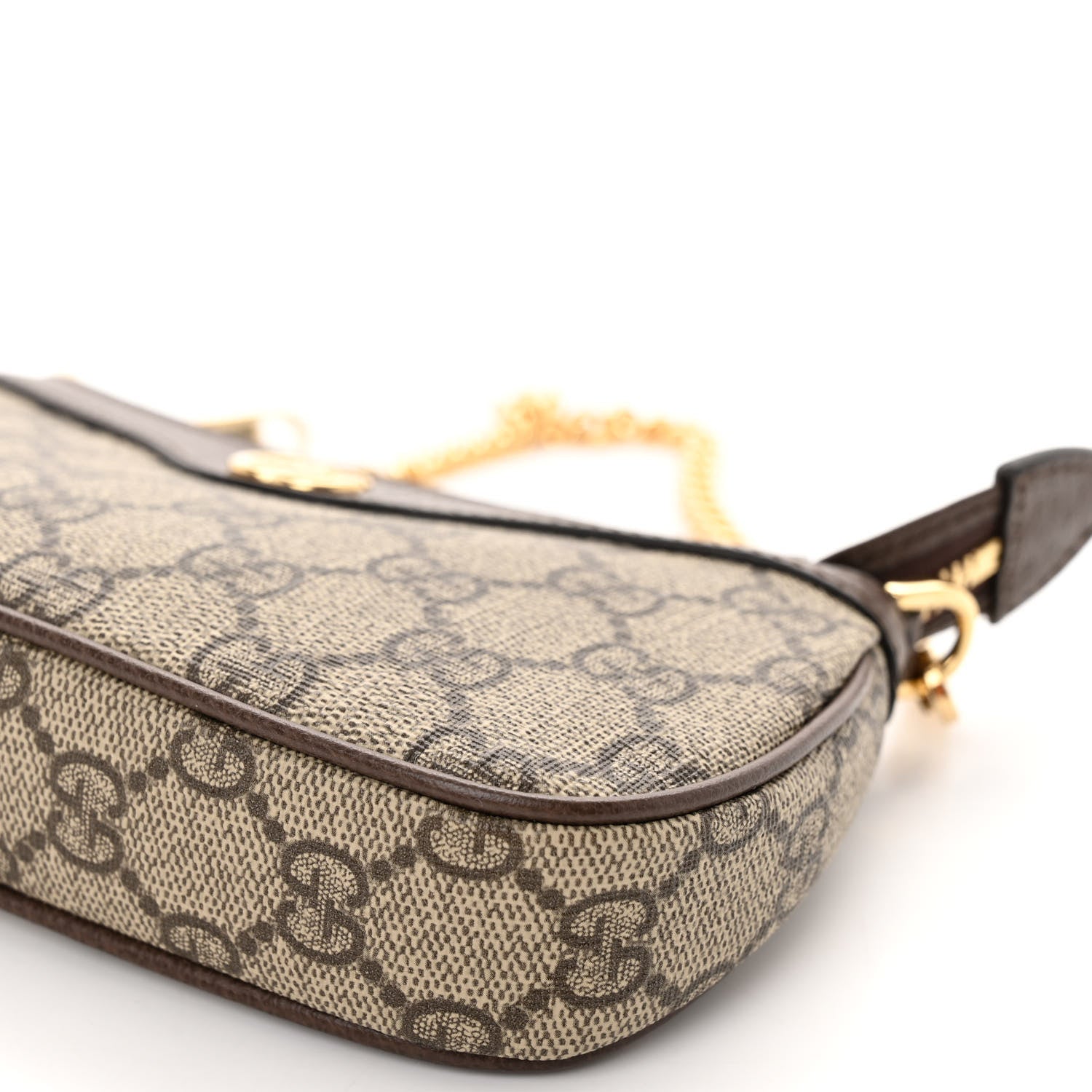 Gucci GG Supreme Monogram Textured Dollar Calfskin Mini Ophidia Chain Bag Beige Ebony 9 of 9