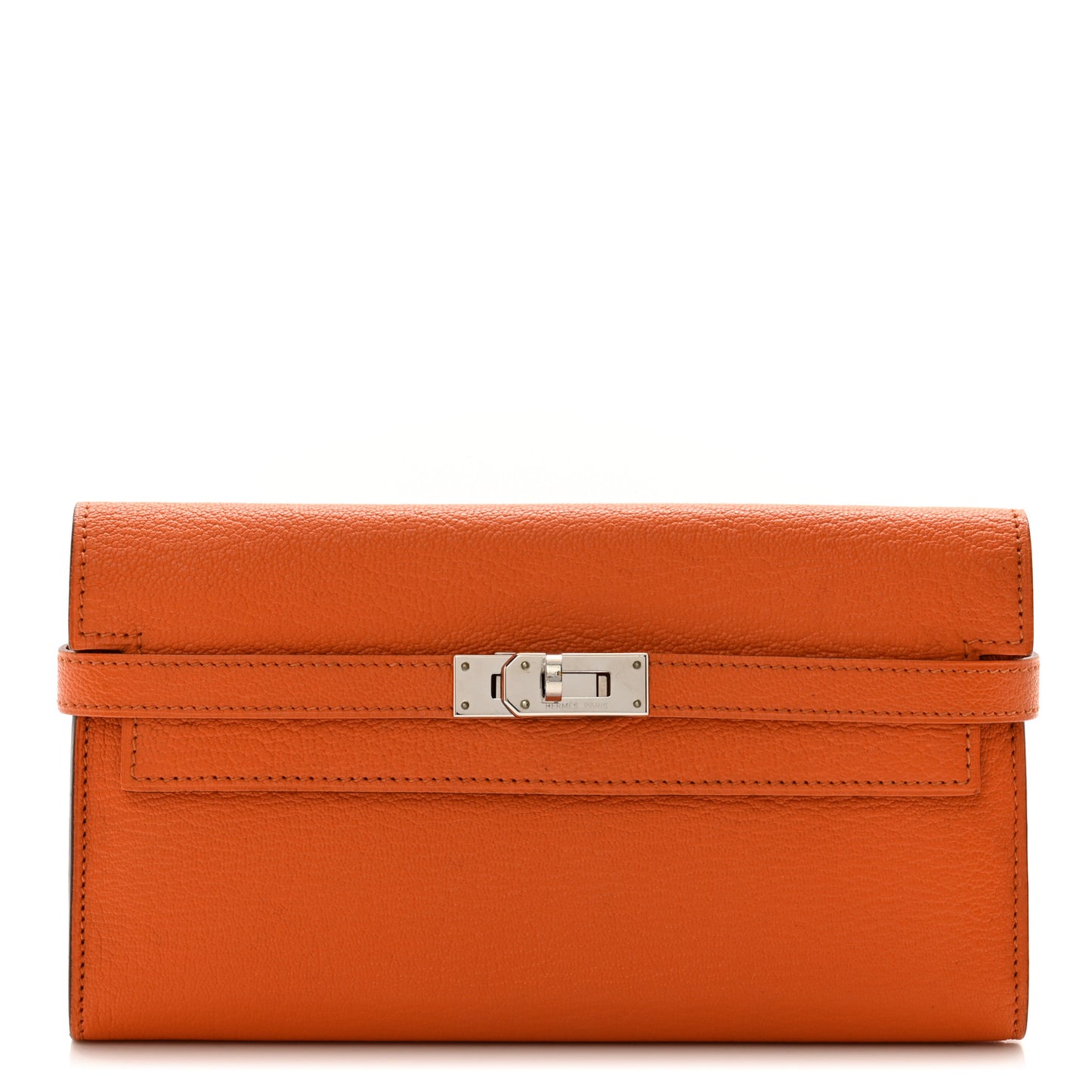 Chevre Mysore Kelly Longue Wallet Orange